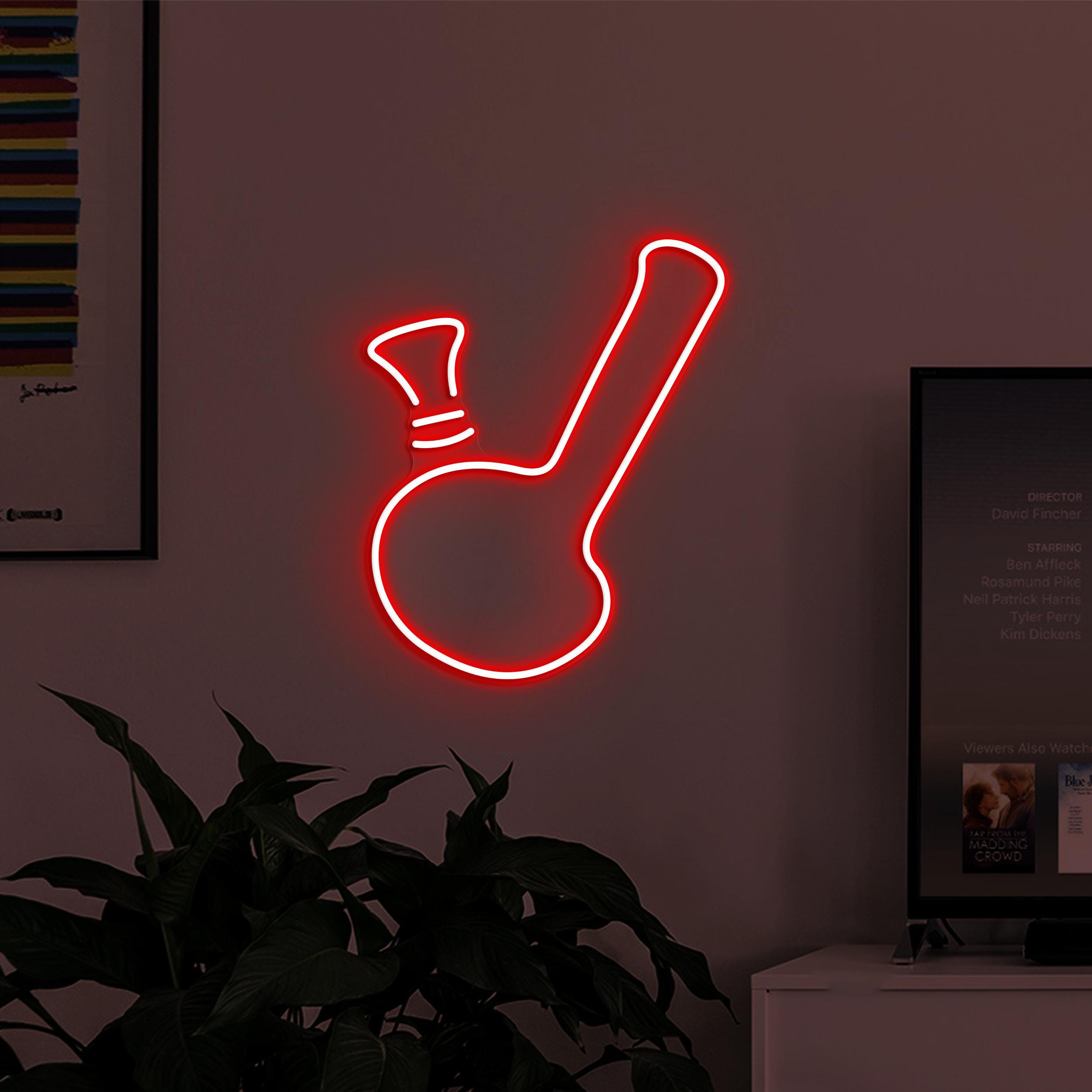 Bong Neon Sign, Bong LED Light, Smoke Shop Wall Art, Dorm Room Wall Decor, Home Neon Light, Cafe and Bar Neon Decor, Game Room Neon Decor