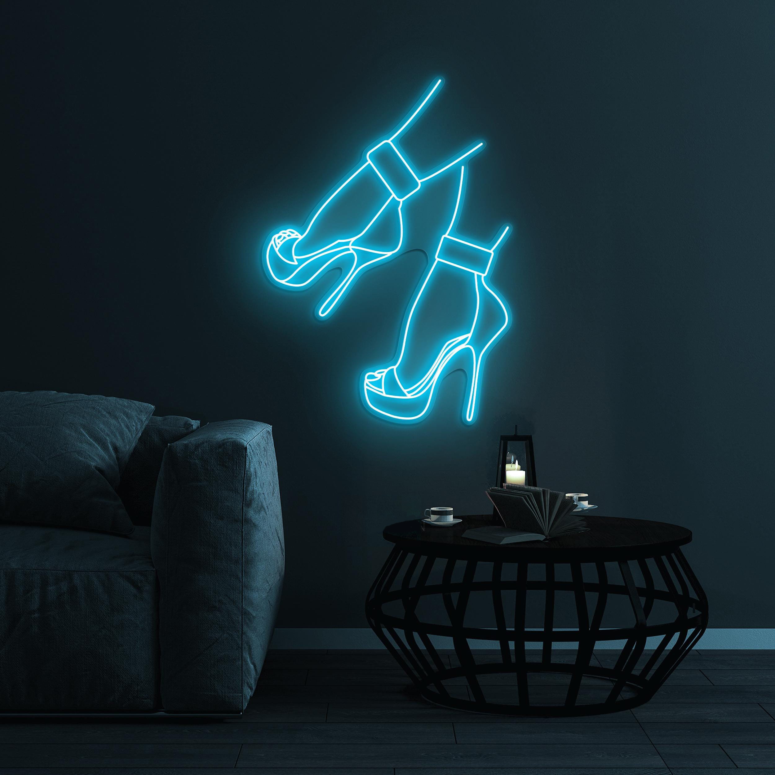 High Heels Neon Sign, Heels Shoes LED Light, High Heels LED Neon Art, Shoes Shop Decor, Business Logo Sign, Home Decor, Party Girl Shoes
