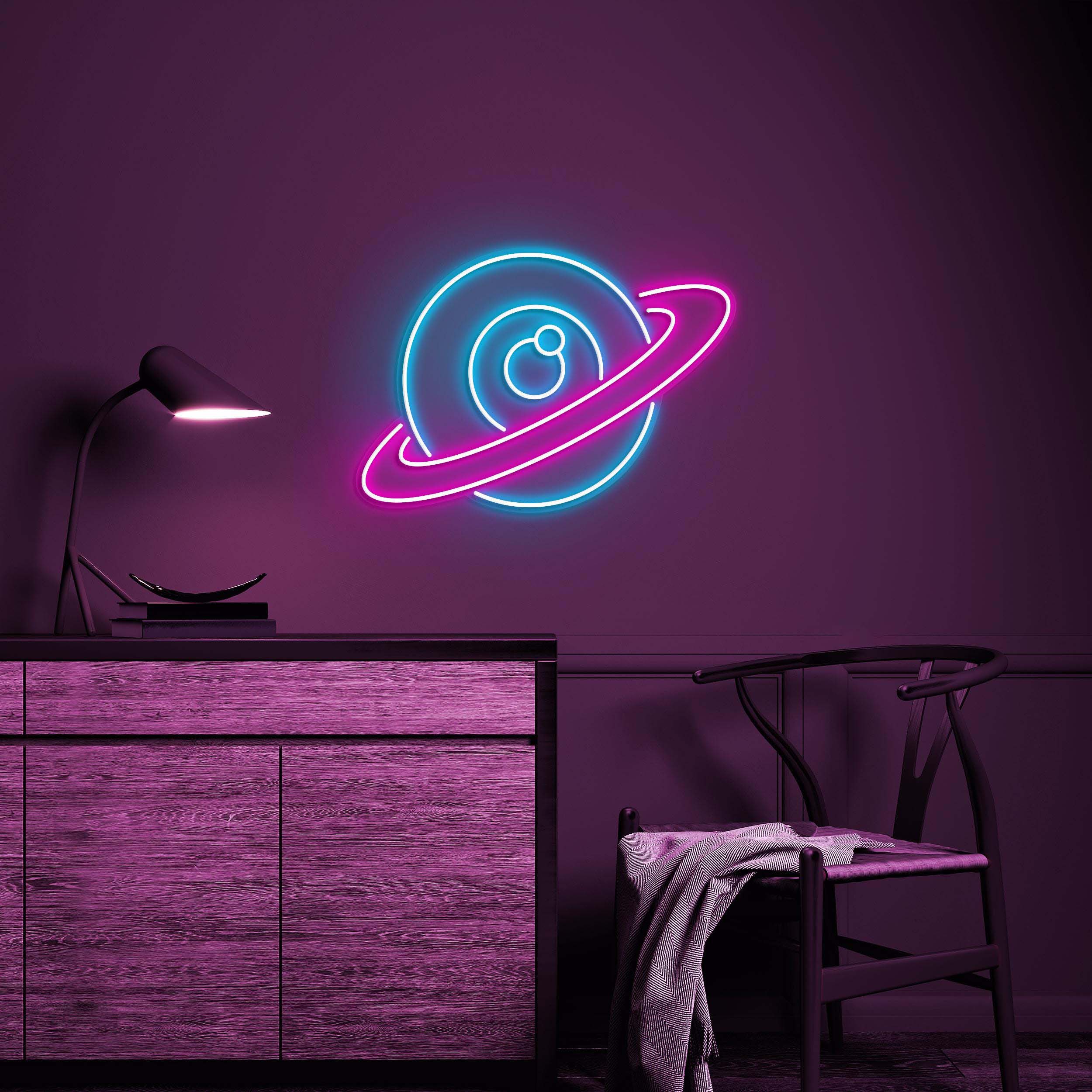 Planet Neon Sign, Saturn Neon Sign, Planet Wall Decor, Custom Neon Sign, Kids Room Decor, Space Wall Art, Home Wall Decor, Space Lover, Gift