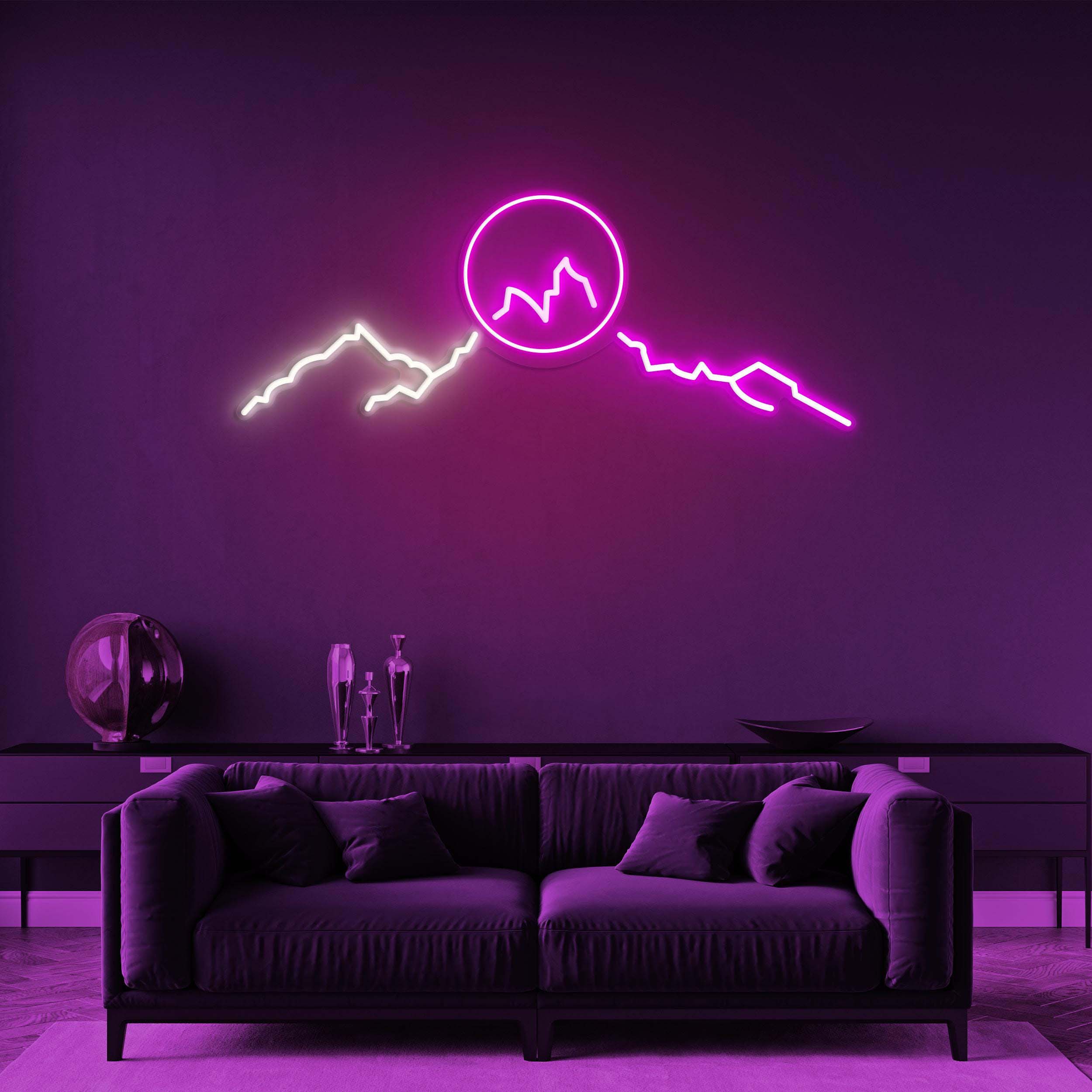Mountains Neon Sign, Sunset Mountains LED Light, Mountains LED Neon Art, Decor for Home, Game Room, Kids Room & Offices, Custom Neon Sign