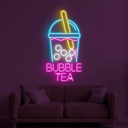 Bubble Tea Neon Sign, Bubble Tea LED Light, Drink Corner Wall Decor, Cafe Bar Wall Art, Bubble Tea Logo Neon Light, Boba Tea Neon Sign, Gift