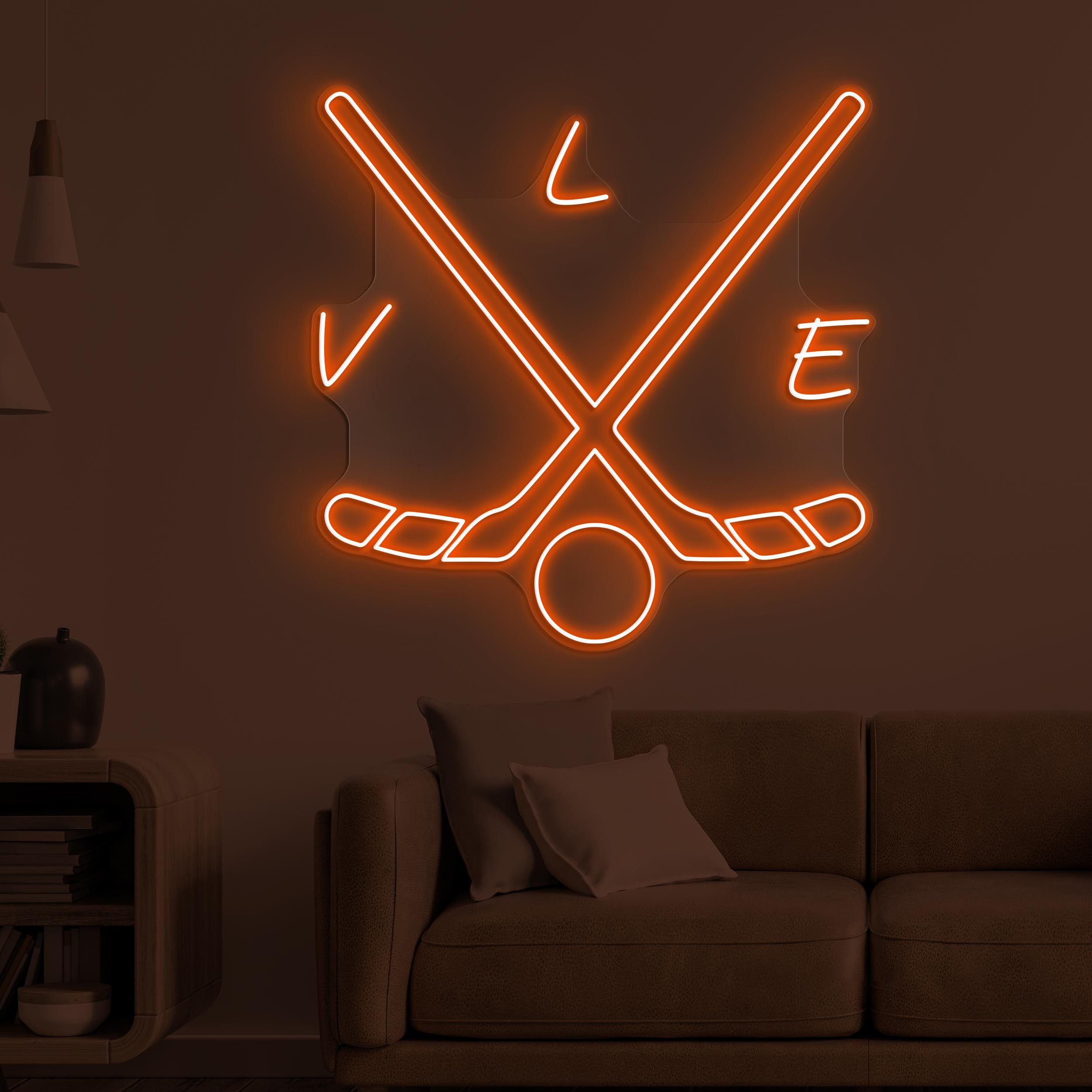 Hockey Neon Sign, Hockey LED Light, Hockey Club Wall Decor, Hockey Love Wall Art, Game Room Neon Light, Sports Shop Led Light, Hockey Lover