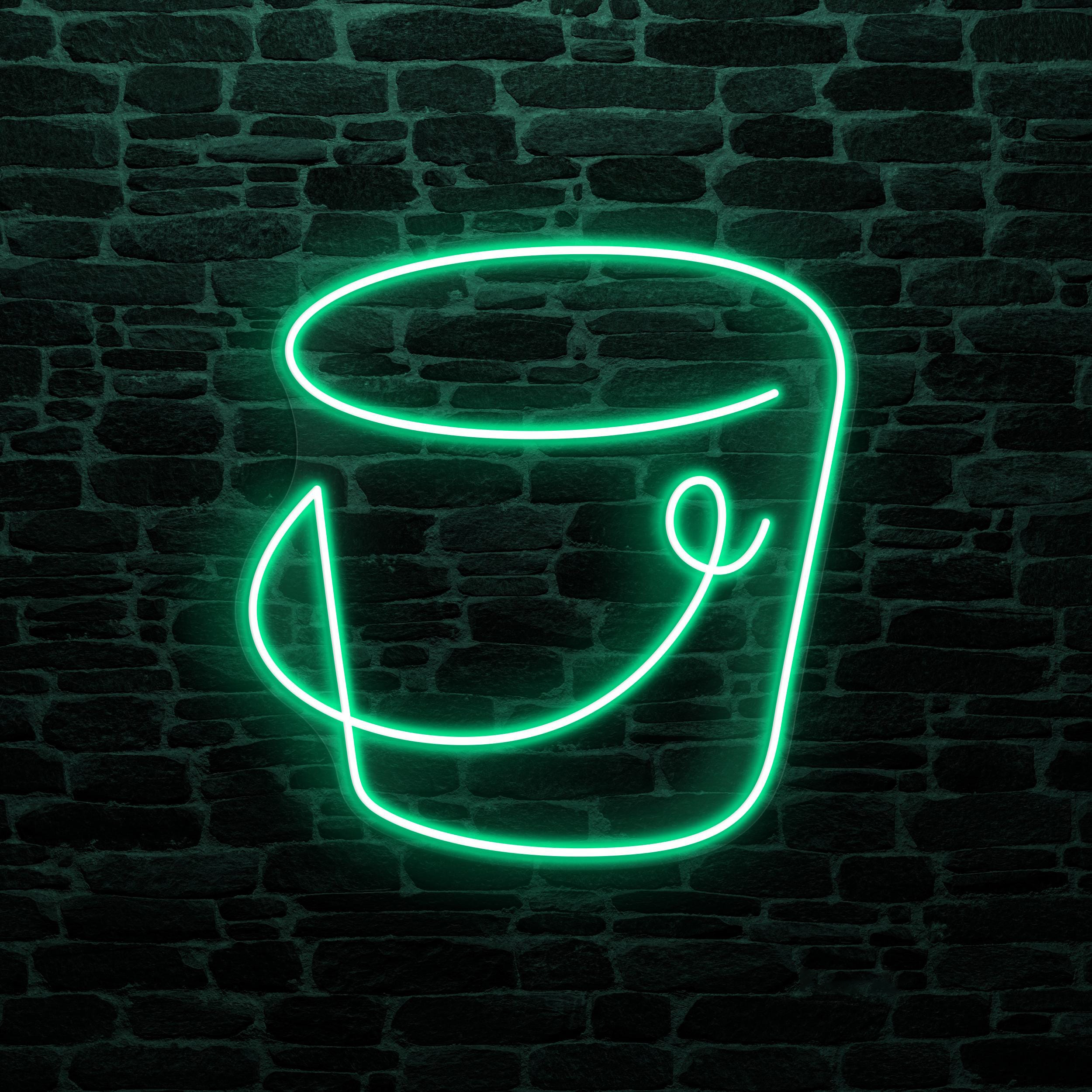 Bucket Neon Sign, Bucket LED Light, Seaside Wall Art, Home Wall Decor, Personalized Neon Sign, Crockery Shop Neon Light, Bathroom Wall Art