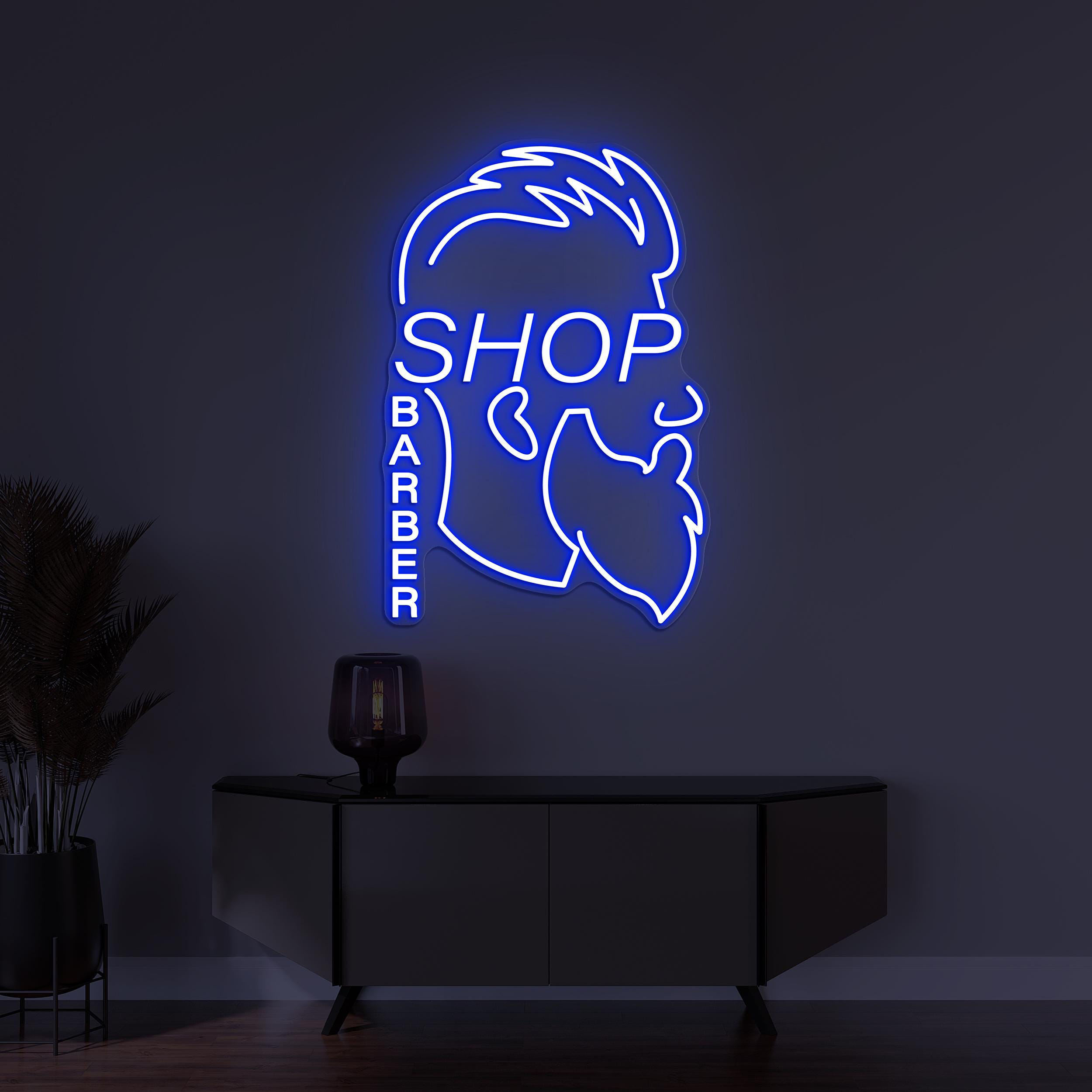 Barber Shop Neon Sign, Barber Shop LED Light, Barber Shop Wall Decor, Custom Neon Sign, Barber Pole Neon Sign, Boy Hair Saloon Wall Art