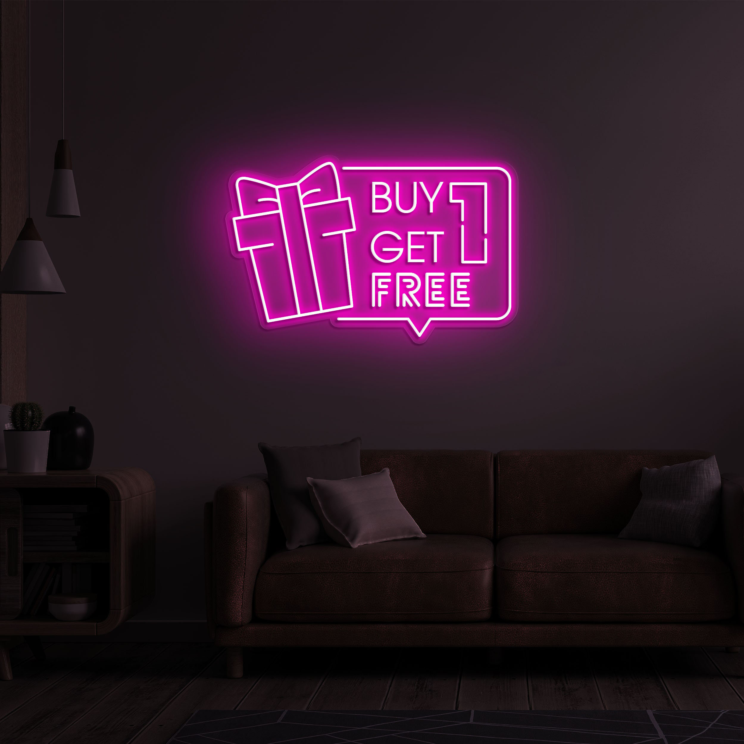 Buy One Get One Free Sign,  Eye-Catching LED Light for Promotions and Sales, Perfect for Retail Stores, Shops, and Sales Events