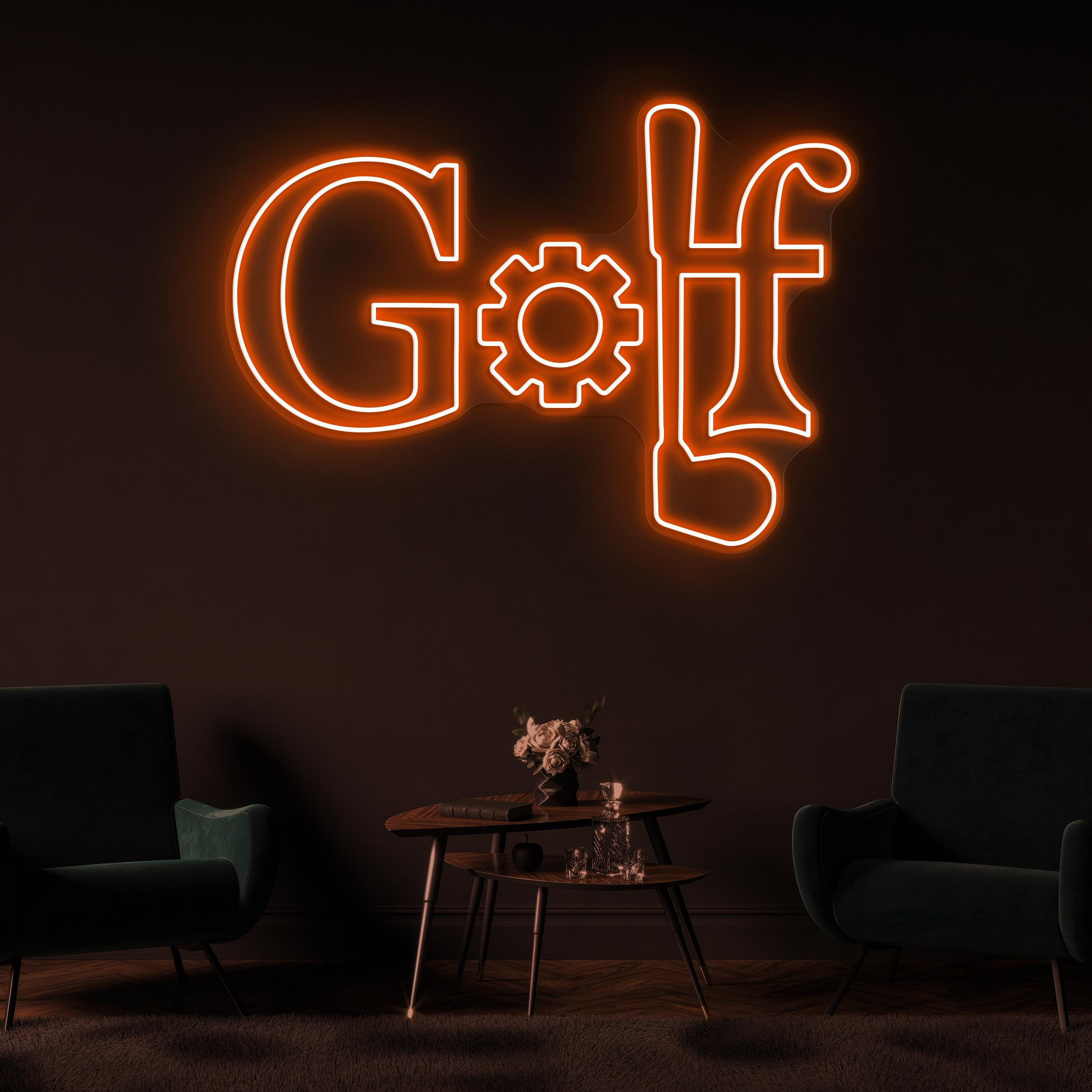 Golf Neon Sign, Golf LED Light, Golf Gear Wall Decor, Game Room Wall Art, Sports Shop Wall Decor, Golf Club Neon Light, Golf Logo Led Sign