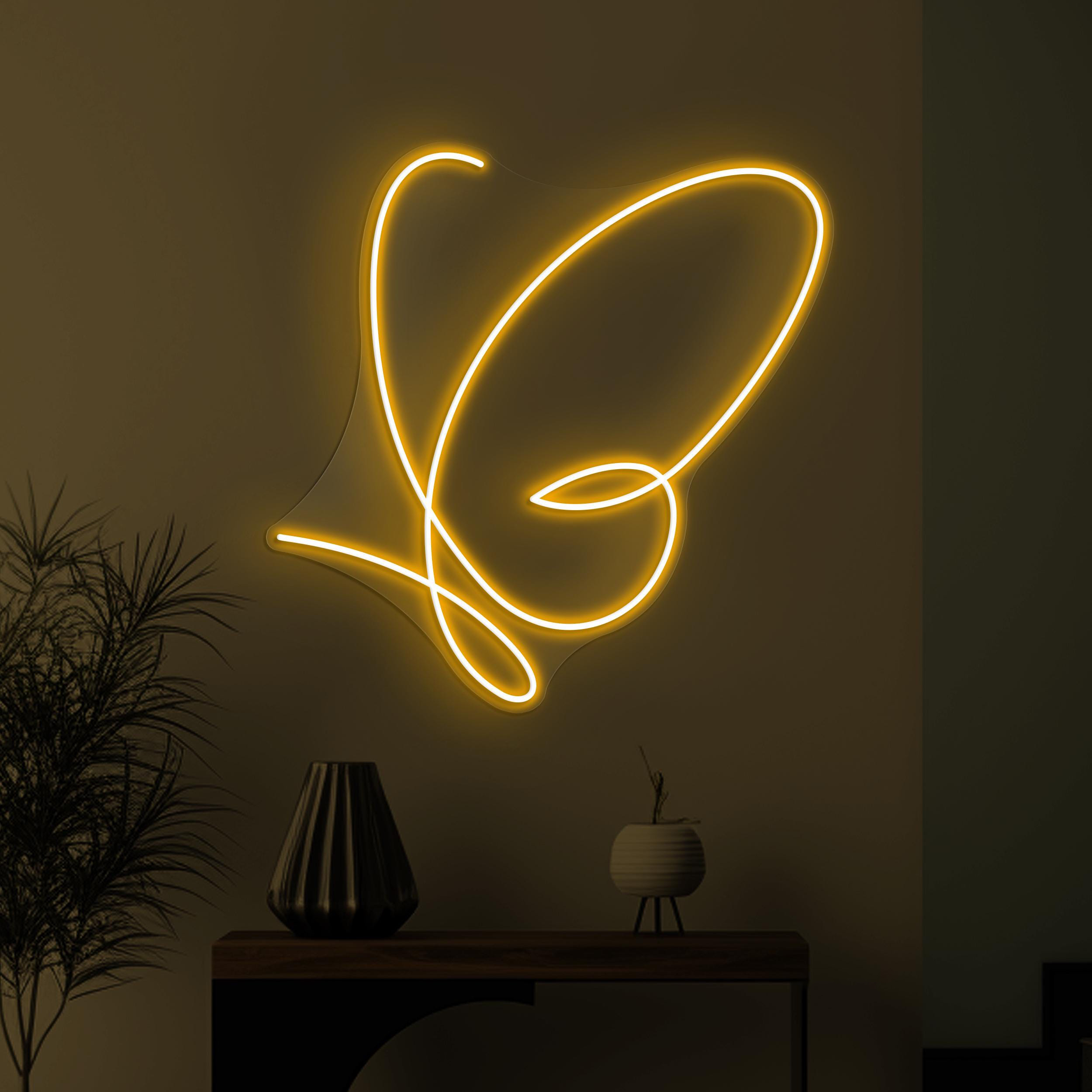 Butterfly Neon Sign, Butterfly LED Light, Nature Wall Decor, Flying Butterfly Wall Art, Girl Room Neon Light, Home Led Art, Kids Room Decor