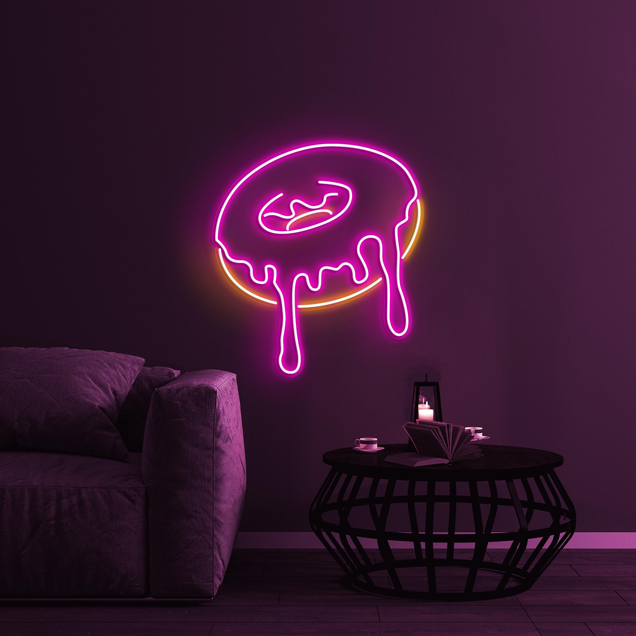 Donut Neon Sign, Donut LED Sign, Yummy Donut Wall Decor, Dessert Shop Art, Donut Cafe Wall Art, Kitchen Decor, Party Decor, Donut Lover's
