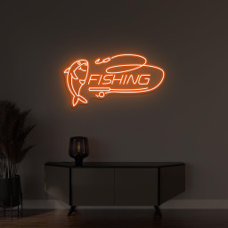 Fishing Neon Sign, Fishing LED Light, Fish Wall Decor, Animal Wall Decor, Animal Shop Art, Shark Neon Sign, Fish Market Sign, Fishing Lover