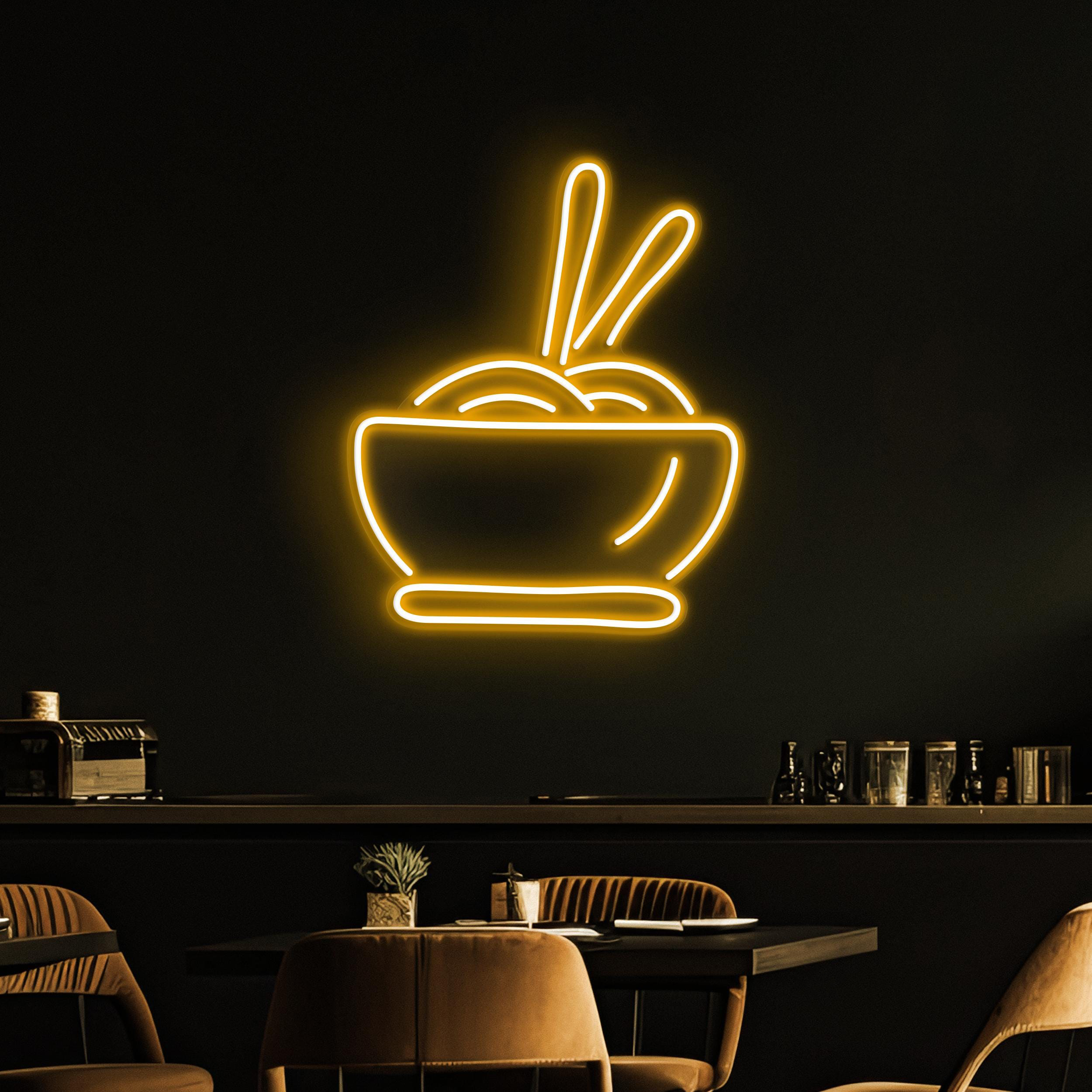 Noodles Neon Sign, Noodles LED Light, Ramen Wall Decor, Coffee Shop Neon Light, Kitchen Wall Art, Coffee Cup Neon Sign, Coffee Lover Art