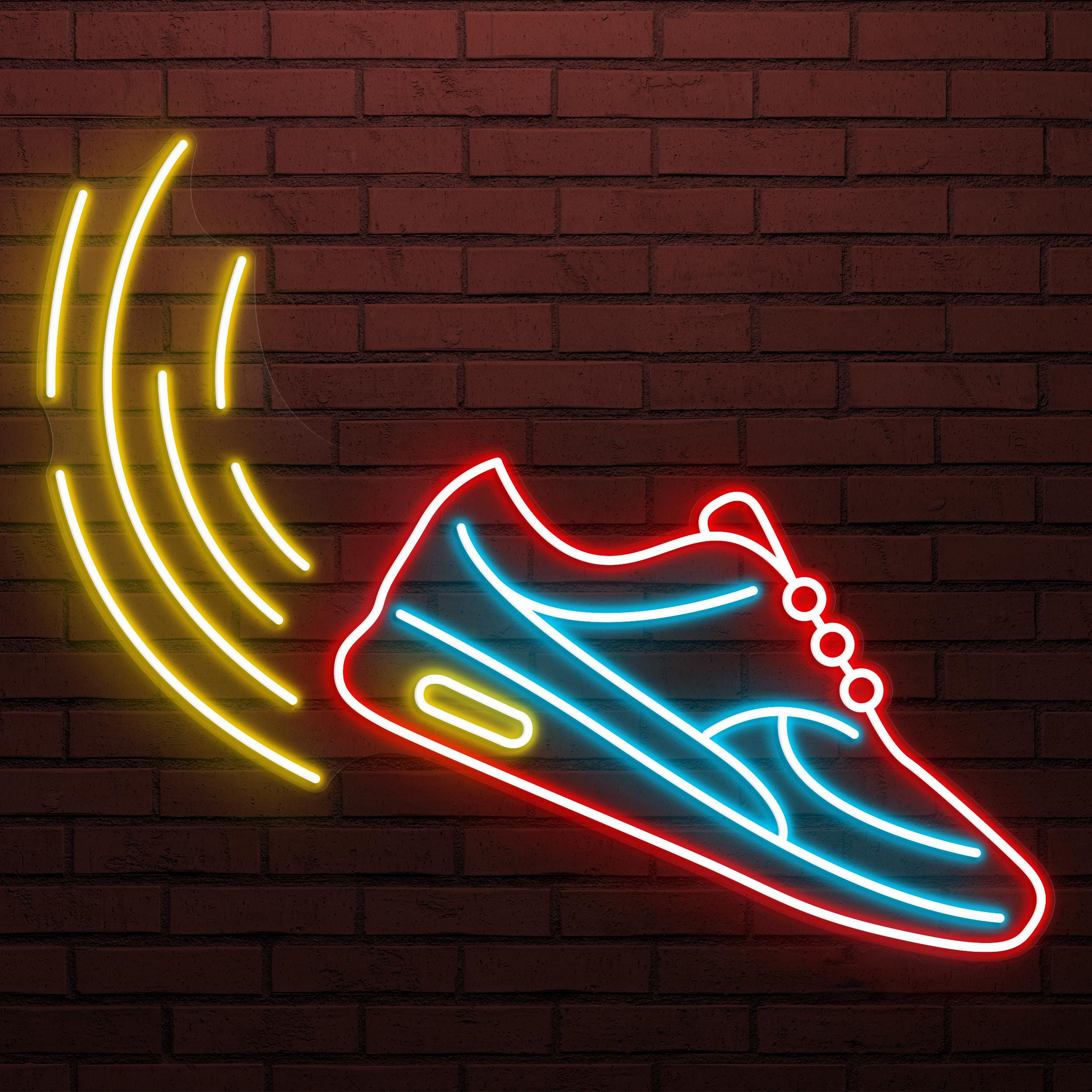 Running Shoe Neon Sign, Running Shoe LED Light, Sports Shoes Wall Art, Home Wall Decor, Shoe Shop Neon Light, Sports Lover Gift, Custom Sign
