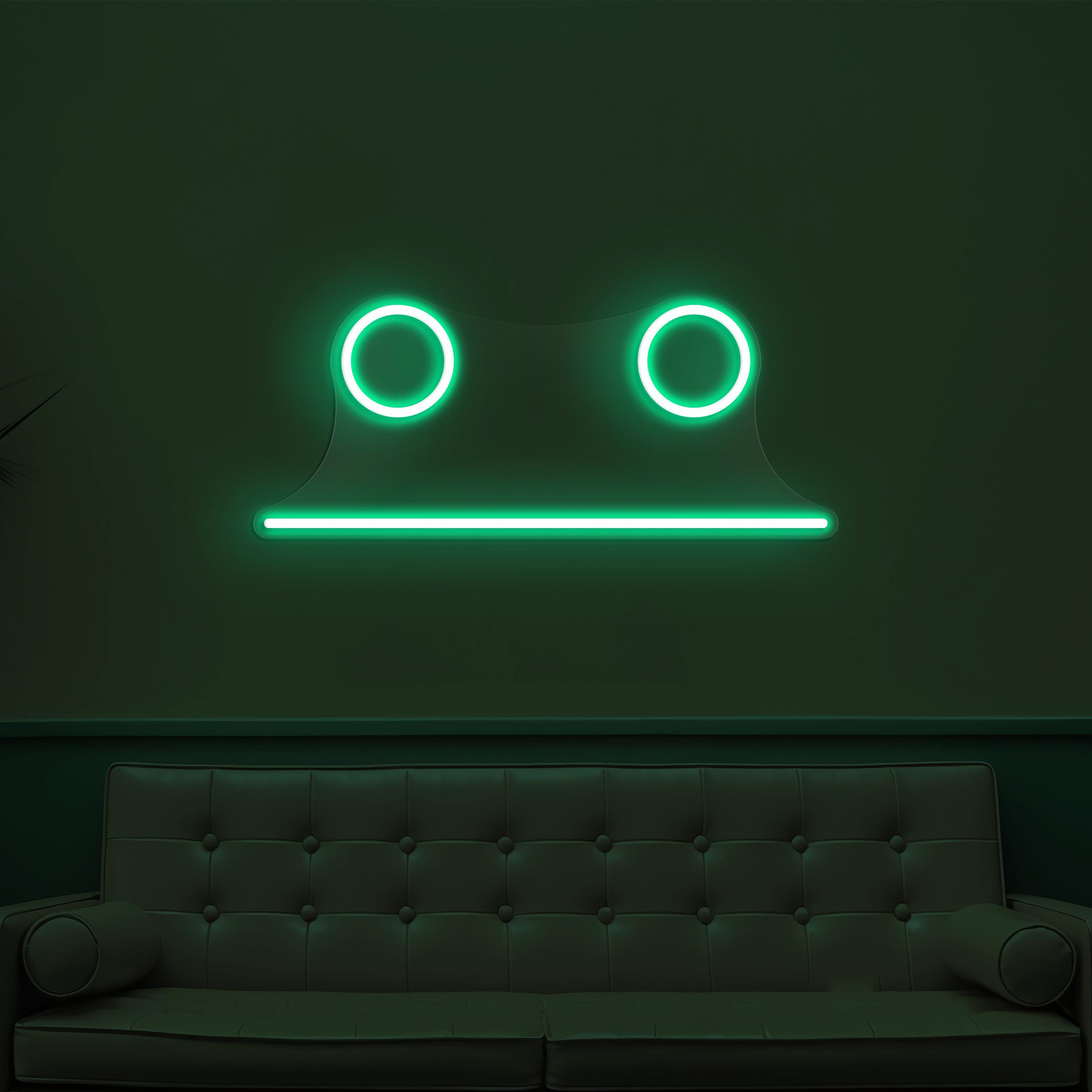 Froggy Face Neon Sign, Froggy Face LED Light, Froggy Eye Wall Decor, Kids Room Wall Art, Animal Shop Neon Light, Custom Sign, Lip Line Art