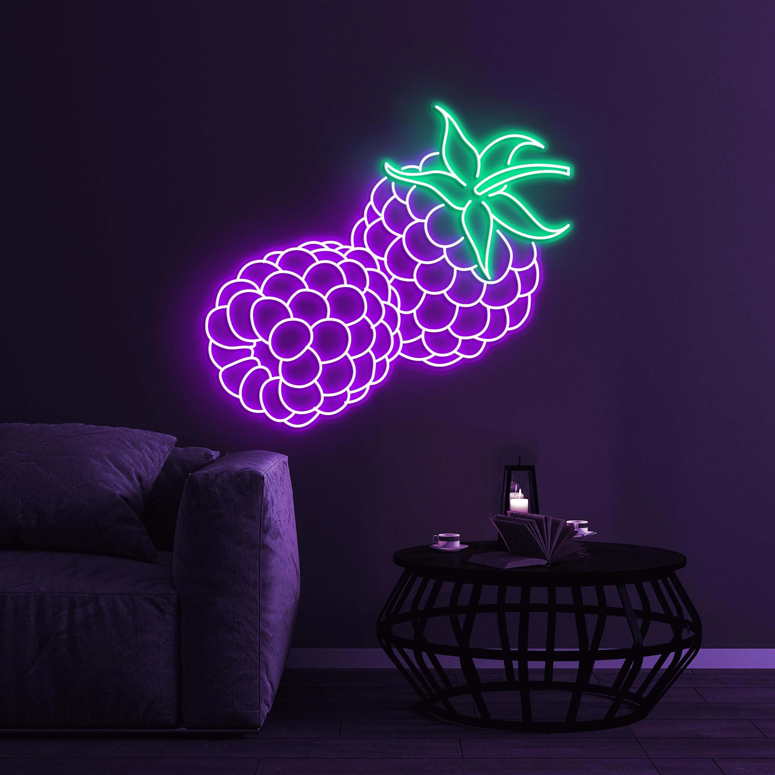 Raspberries Neon Sign, Raspberries Led Light, Berry Wall Decor, Bar Wall Art, Fruits Neon Sign, Sweet Berry Wall Sign, Restaurant Decor