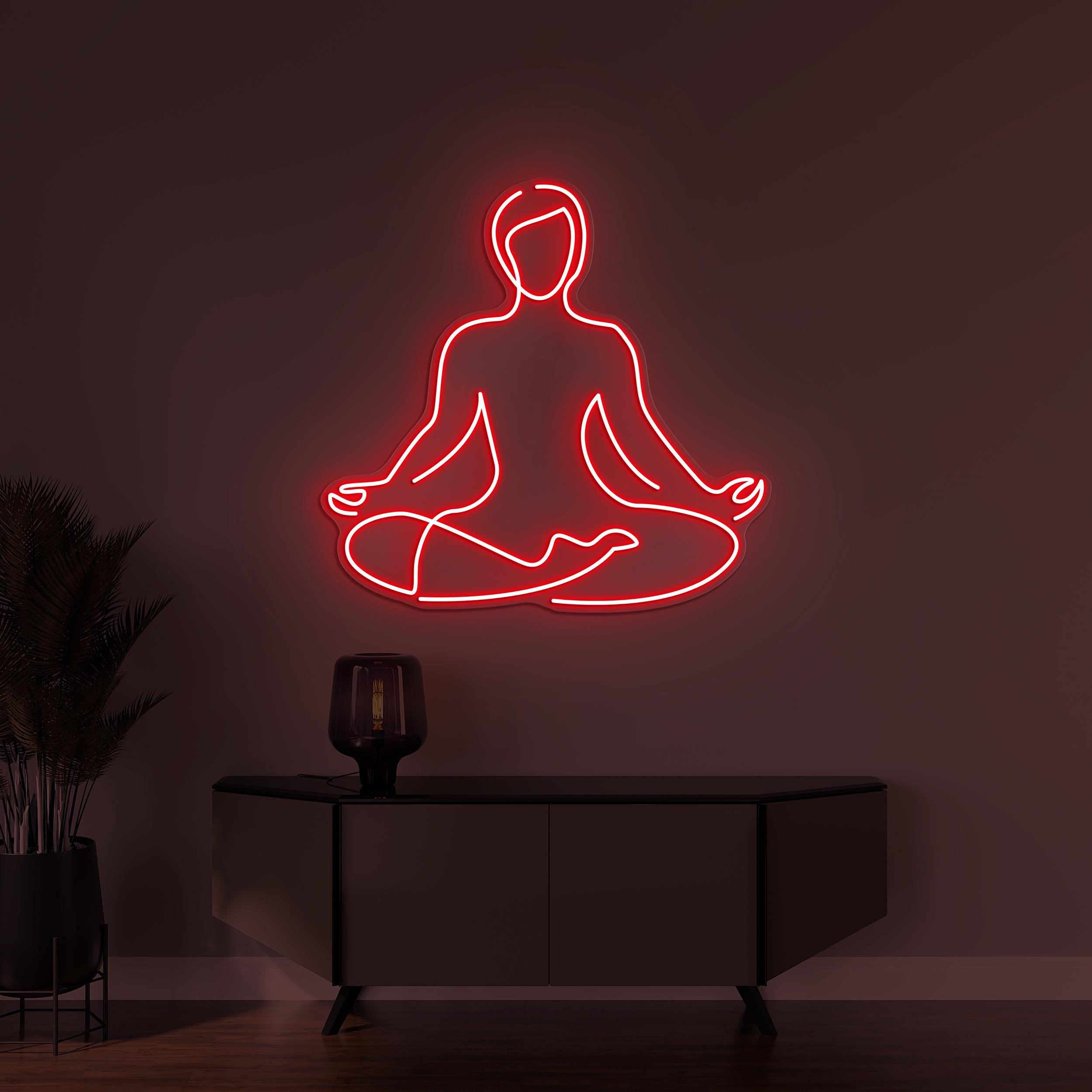 Yoga Pose Neon Sign, Girl Yoga LED Light, Yoga Club Wall Decor, Yoga Neon Wall Art, Fitness Room Neon Light, Gym Neon Sign, Women Yoga Sign