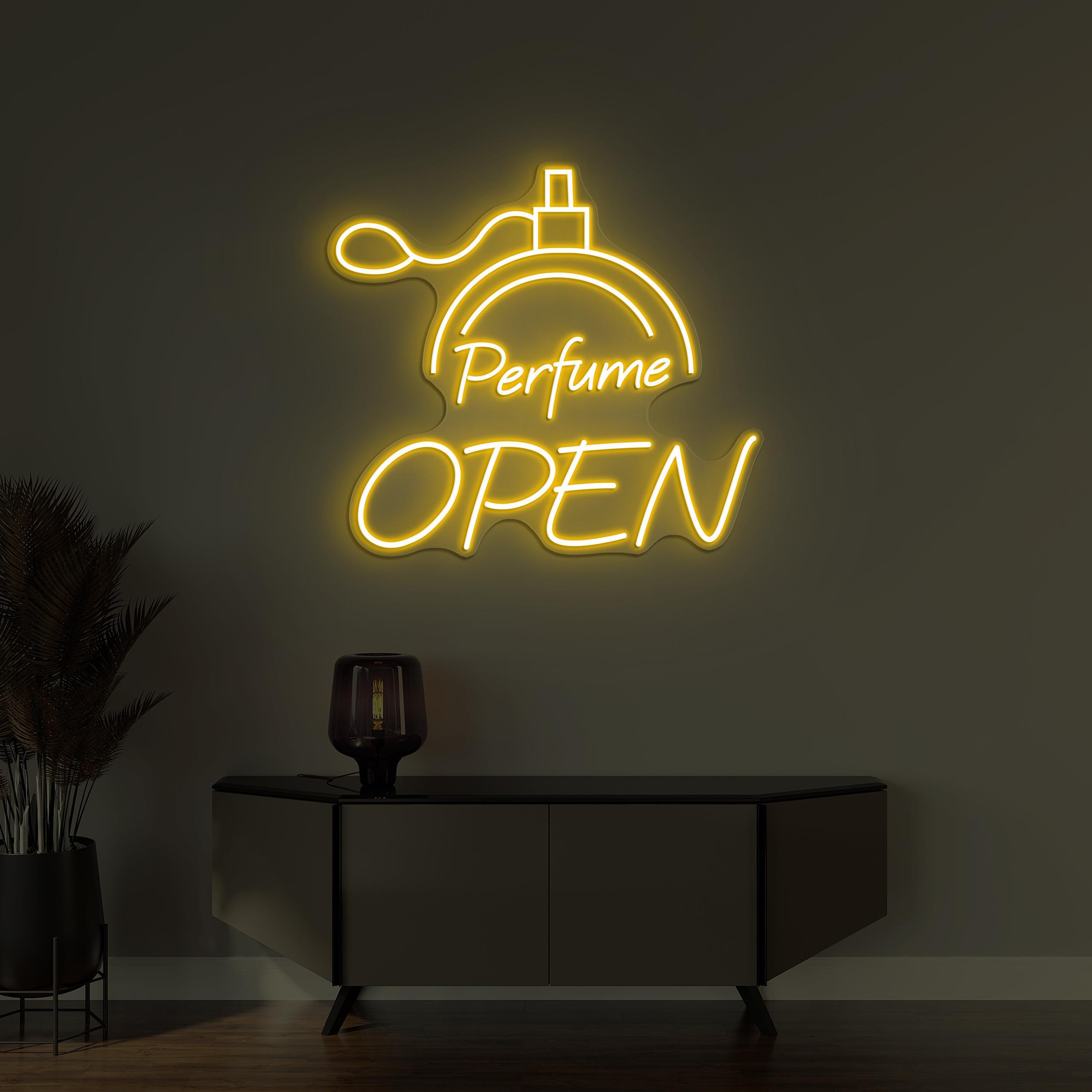 Open Perfume Neon Sign, Open Perfume LED Light, Perfume Shop Wall Decor, Business Logo Sign, Welcome Neon Sign, Perfume Room Wall Sign, Gift