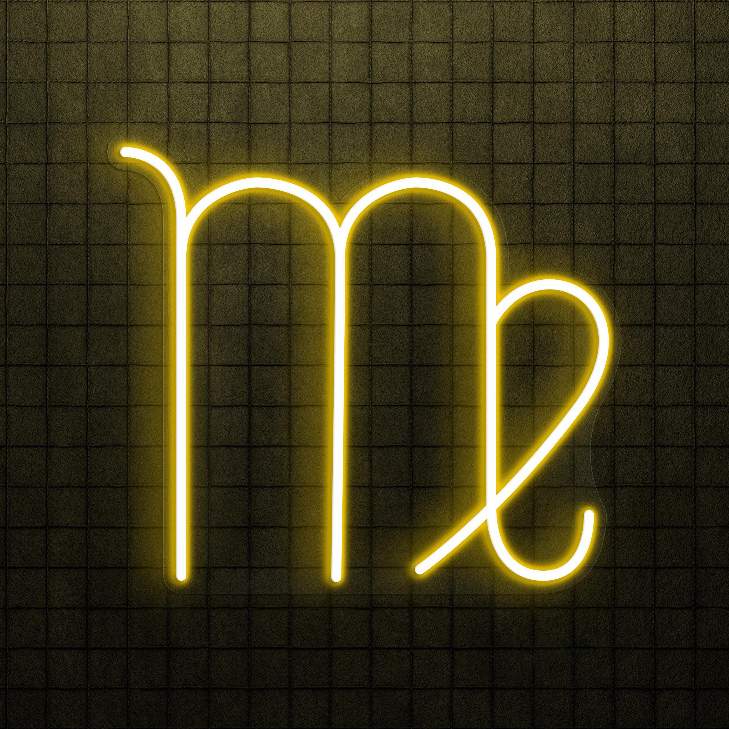 Virgo Neon Sign, Virgo LED Light, Virgo Logo Wall Decor, Custom Neon Sign, Astrology Zodiac Sign for Cafe, Bar & Studio Light, Home Decor