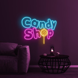 Candy Shop Neon Sign, Candy Shop LED Sign, Lollipop Candy Decor, Halloween Christmas Decor, Dessert Shop Art, Party Decor, Business Sign