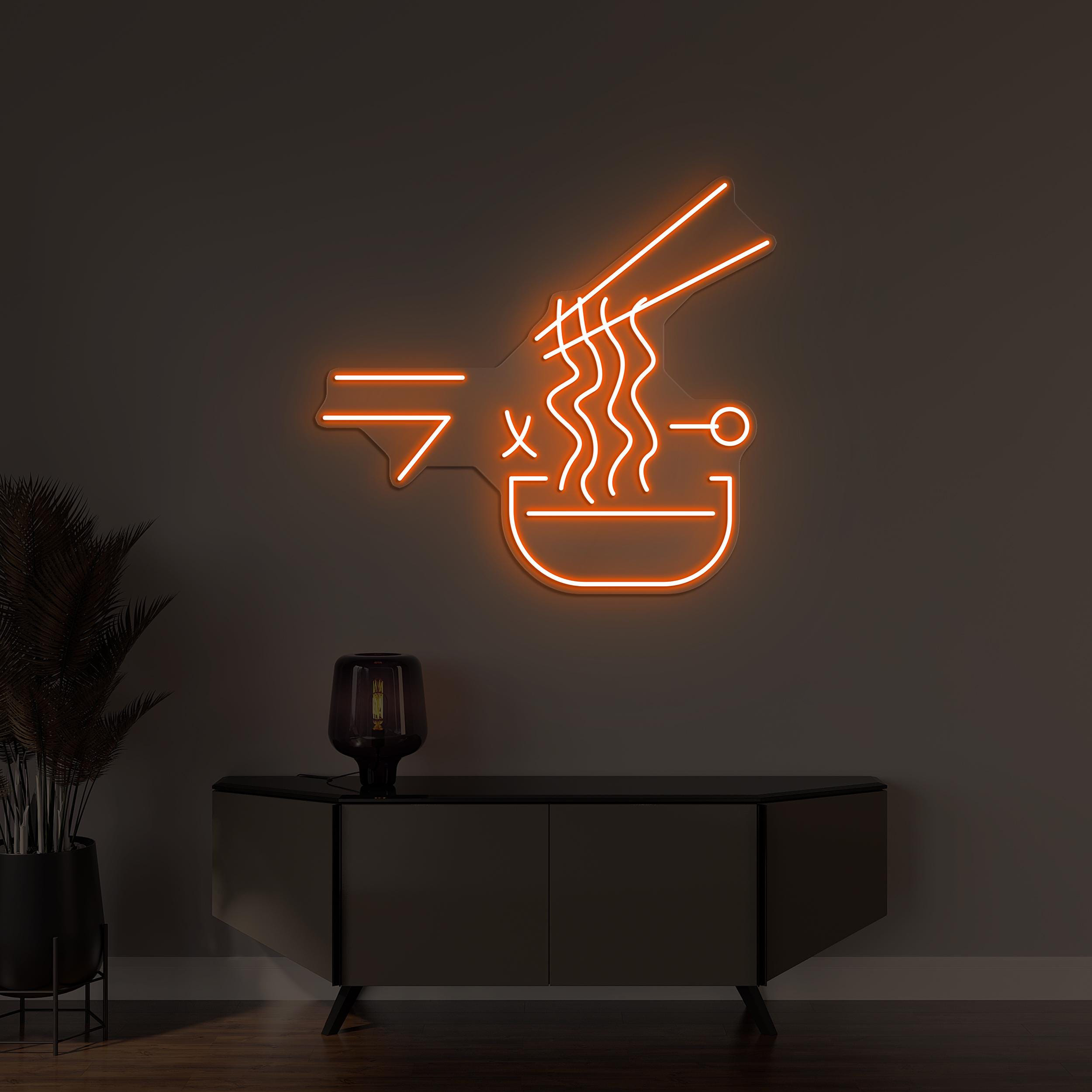 Ramen Neon Sign, Ramen LED Light, Japanese Noodles Wall Art, Kitchen Wall Decor, Noodle Bowl Neon Light, Ramen Bowl Sign, Asian Food Art