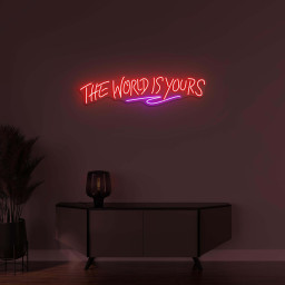 The World Is Yours Neon Sign, The World Is Yours LED Light, World Wall Decor, Custom Neon Sign, Dream Big Wall Art, Personalized Gifts