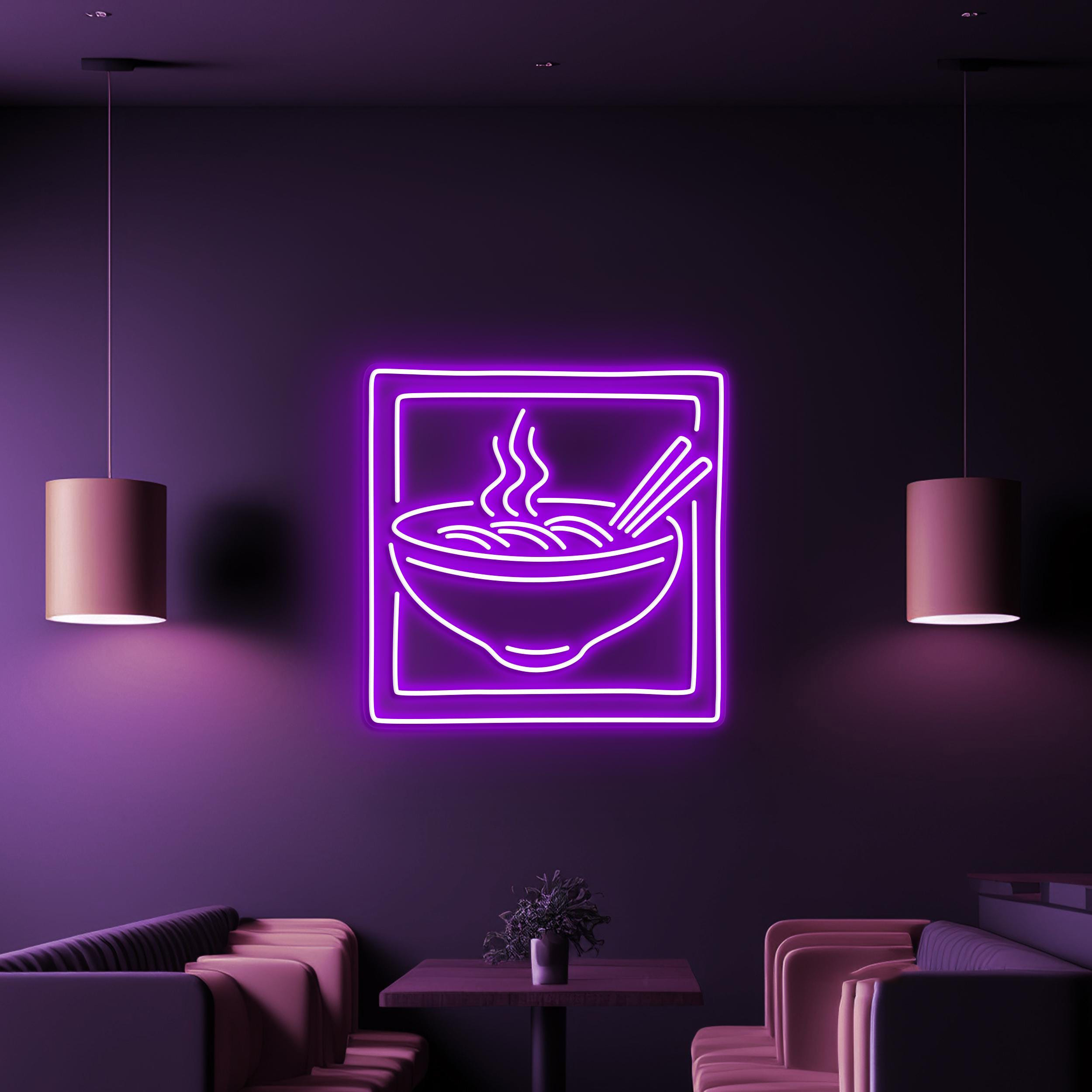 Ramen Neon Sign, Ramen Bowl LED Light, Noodle Bowl Wall Art, Noodle Shop Wall Decor, Asian Food Wall Light, Home and Kitchen Neon Light