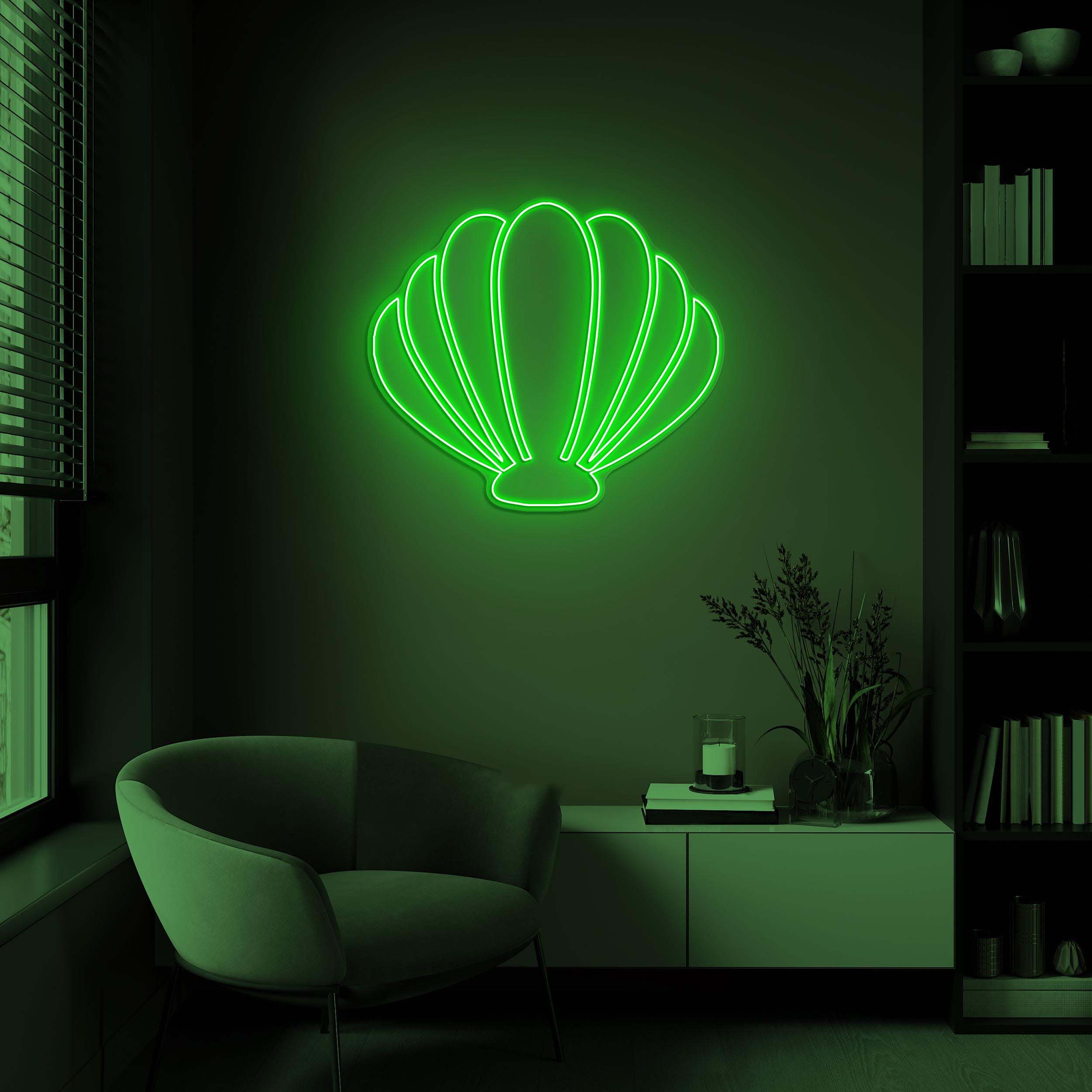 Seashell Neon Sign, Seashell LED Light, Mollusk Shell Decor, Mermaid Shell Light, Sea Animal Wall Art, Seashell Lover Gift, Home, Room Decor