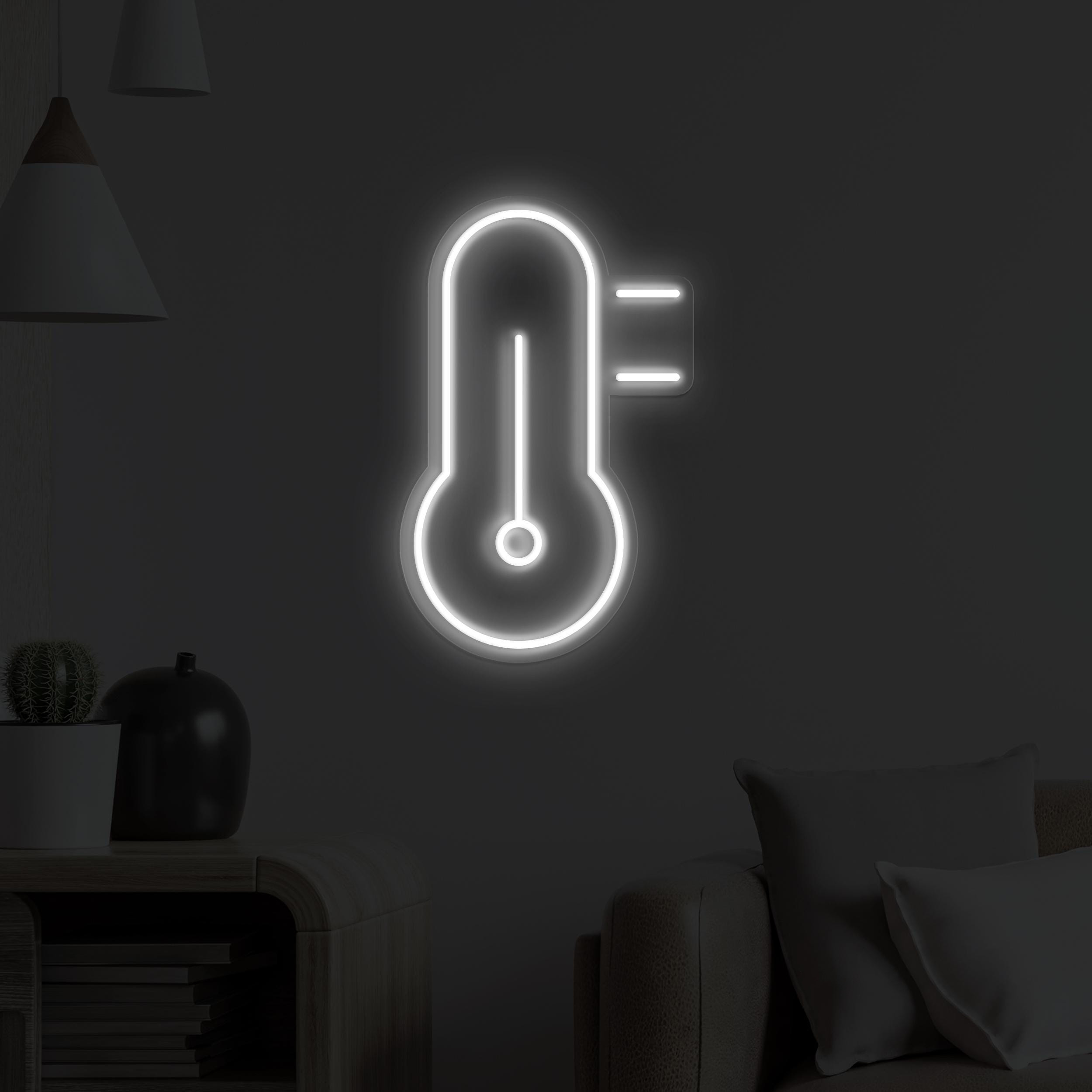 Thermometer Neon Sign, Thermometer LED Light, Hospital Wall Decor, Doctor Office Wall Art, Clinic Neon Light, Personalized Thermometer Sign