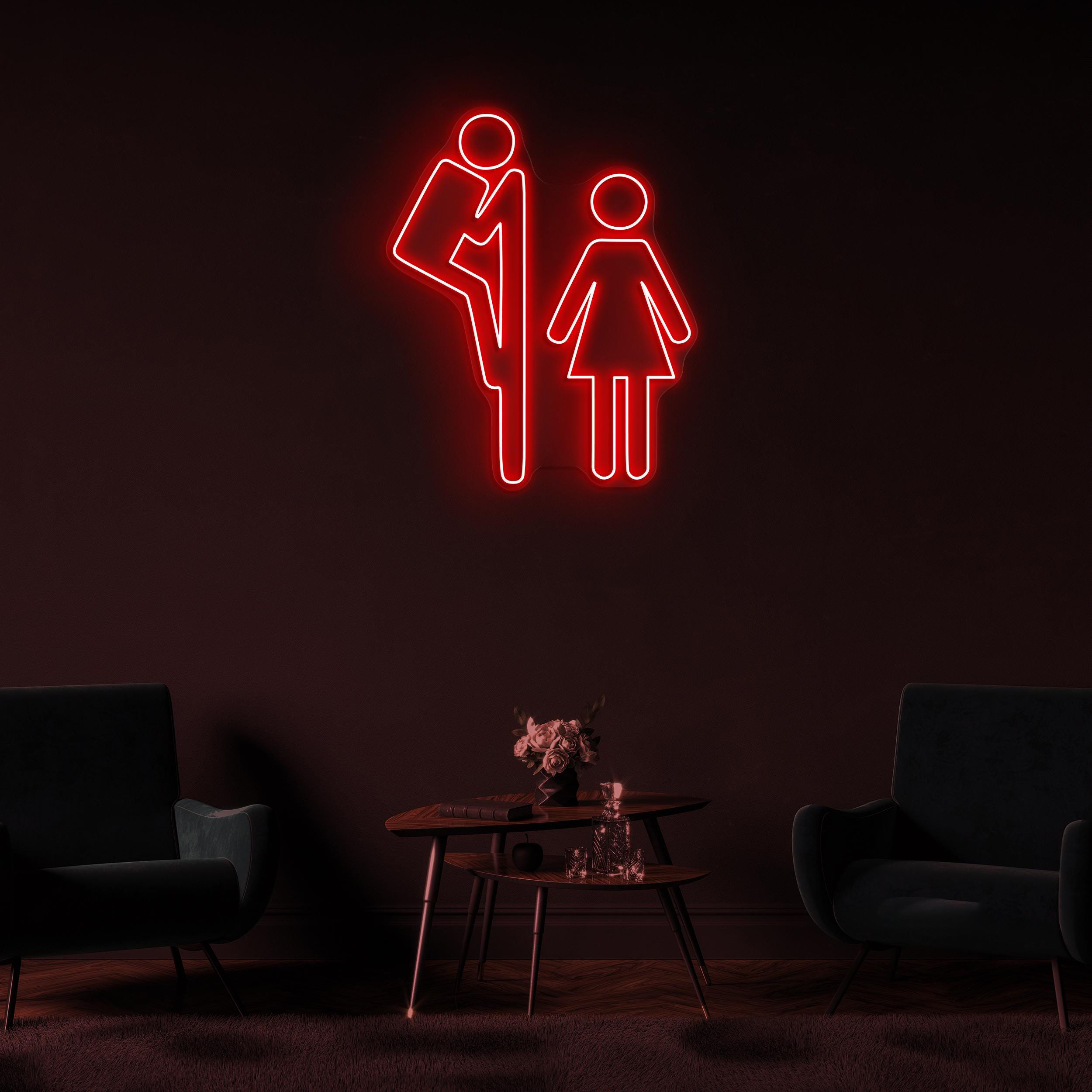 Man and Women Neon Sign, Man & Women LED Light, Toilet Wall Decor, Bathroom Wall Art, Toilet Logo LED Light, Restroom Neon Art, Led Sign