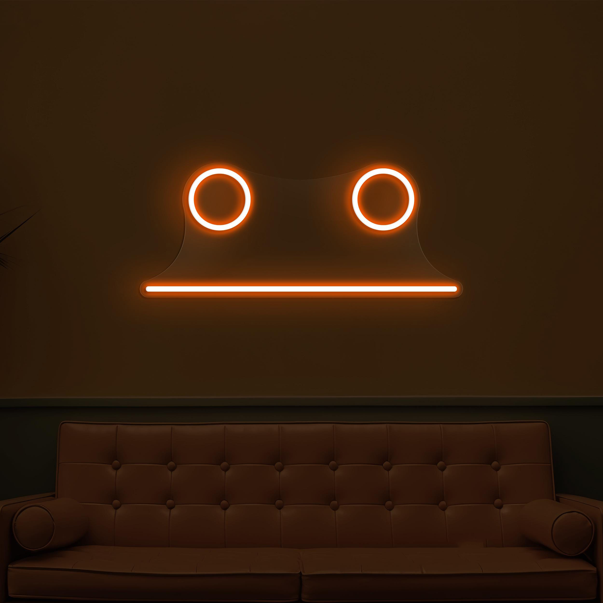 Froggy Face Neon Sign, Froggy Face LED Light, Froggy Eye Wall Decor, Kids Room Wall Art, Animal Shop Neon Light, Custom Sign, Lip Line Art