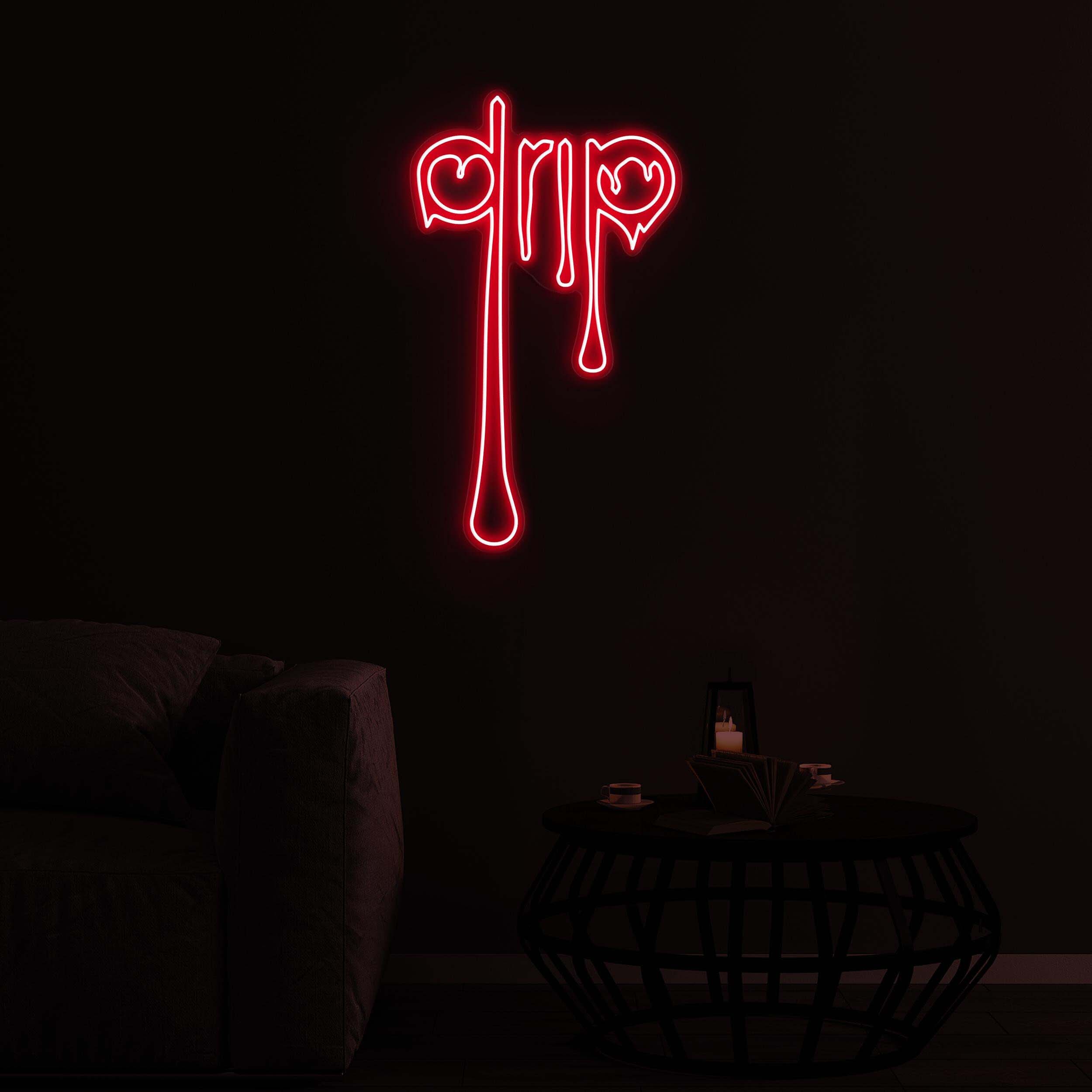 Drip Neon Sign, Drip LED Light, Dripping Paint Neon, Decor for Home, Store, Bar, Club, Drip Wall Decor, Custom Drip Sign, Dripping Wall Art