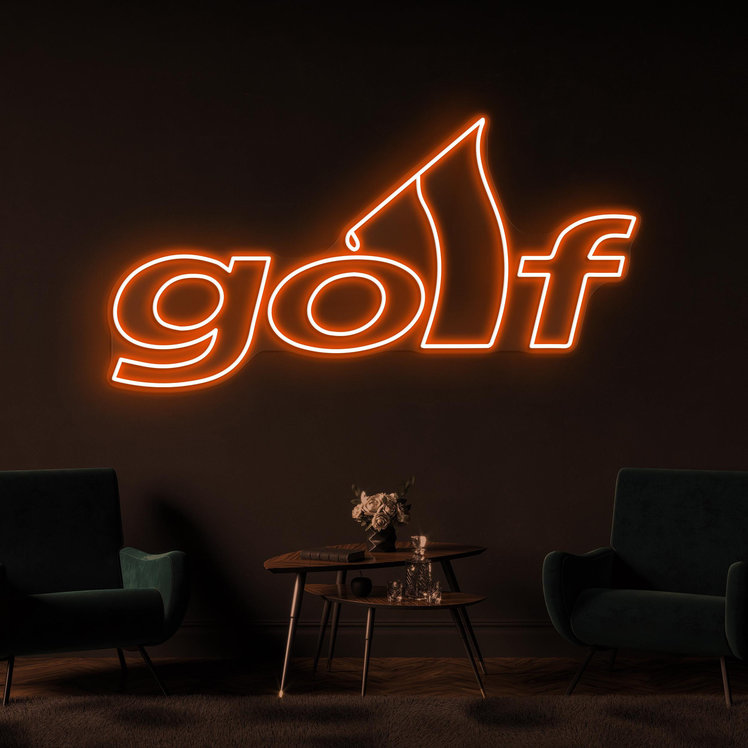 Golf Neon Sign, Golf LED Light, Golf Logo Wall Art, Sports Shop Wall Decor, Golf Club Neon Light, Game Room Led Sign, Gift For Golf Lover