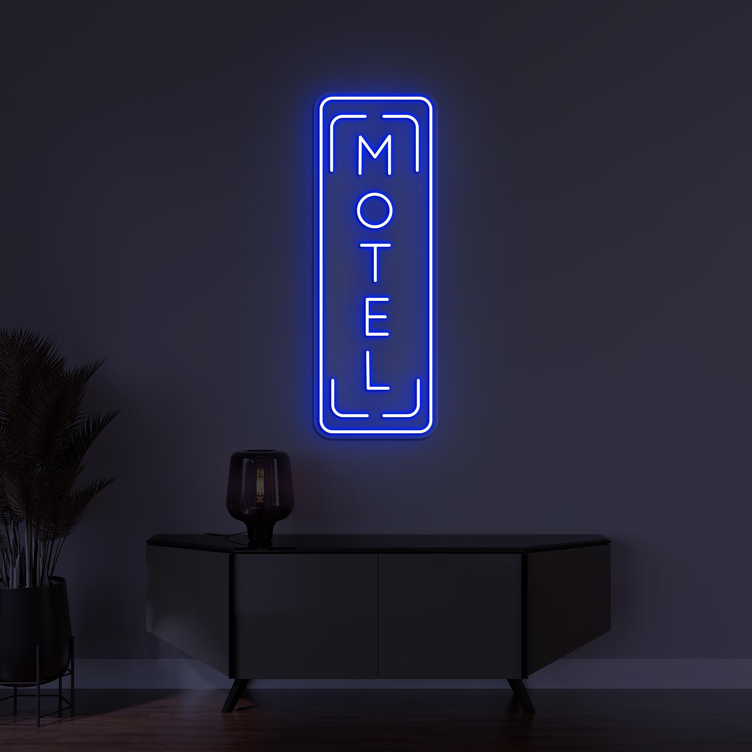 Motel Neon Sign, Motel LED Light, Hotel Wall Decor, Business Logo Neon Sign, Motel Logo Art, Motel Welcome Sign, Personalized Business Sign