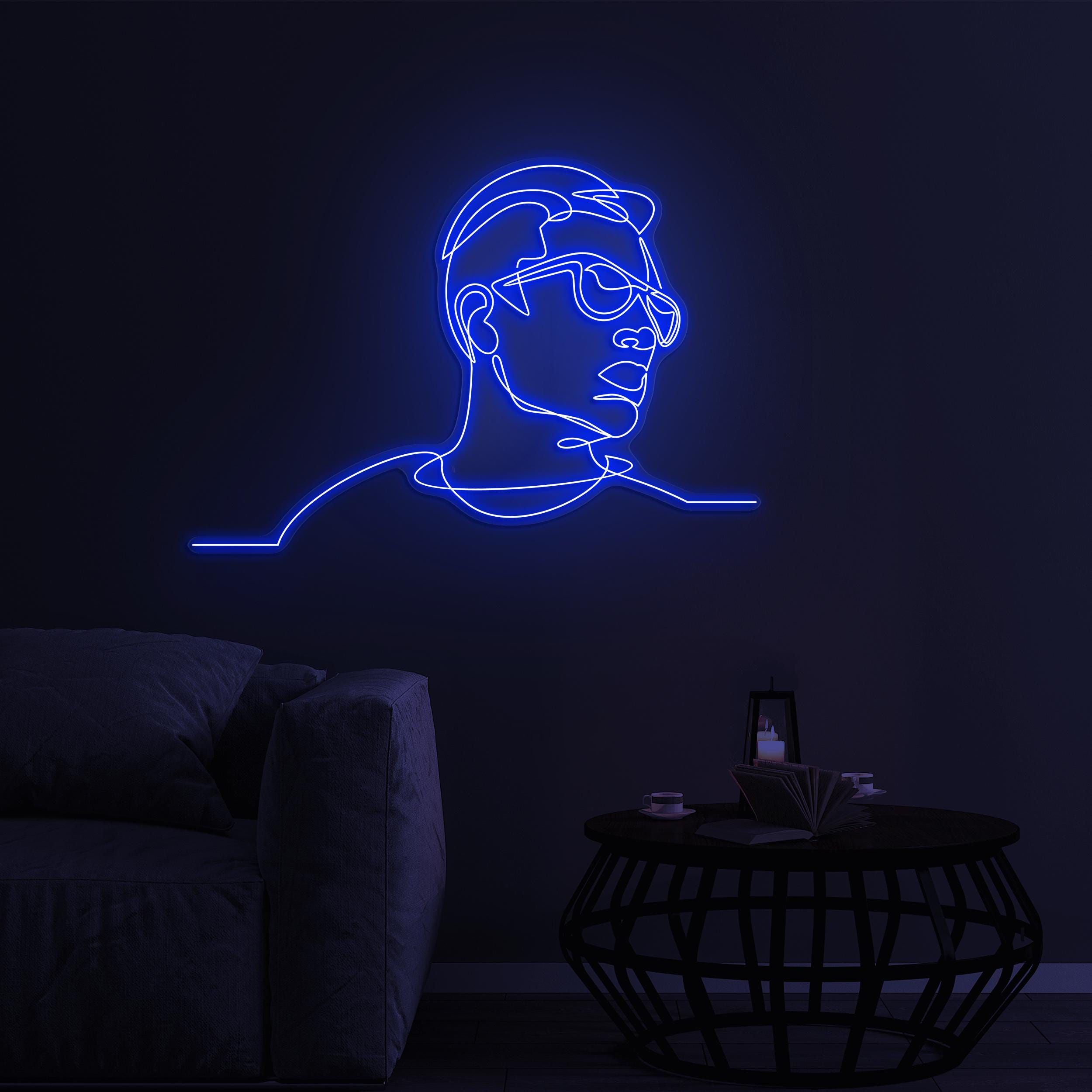 Man with Sunglasses Neon Sign, Man Sunglasses LED Wall Light, Man with Sunglasses LED Neon Art, Home Wall Décor, Diver Room decor, Gift idea