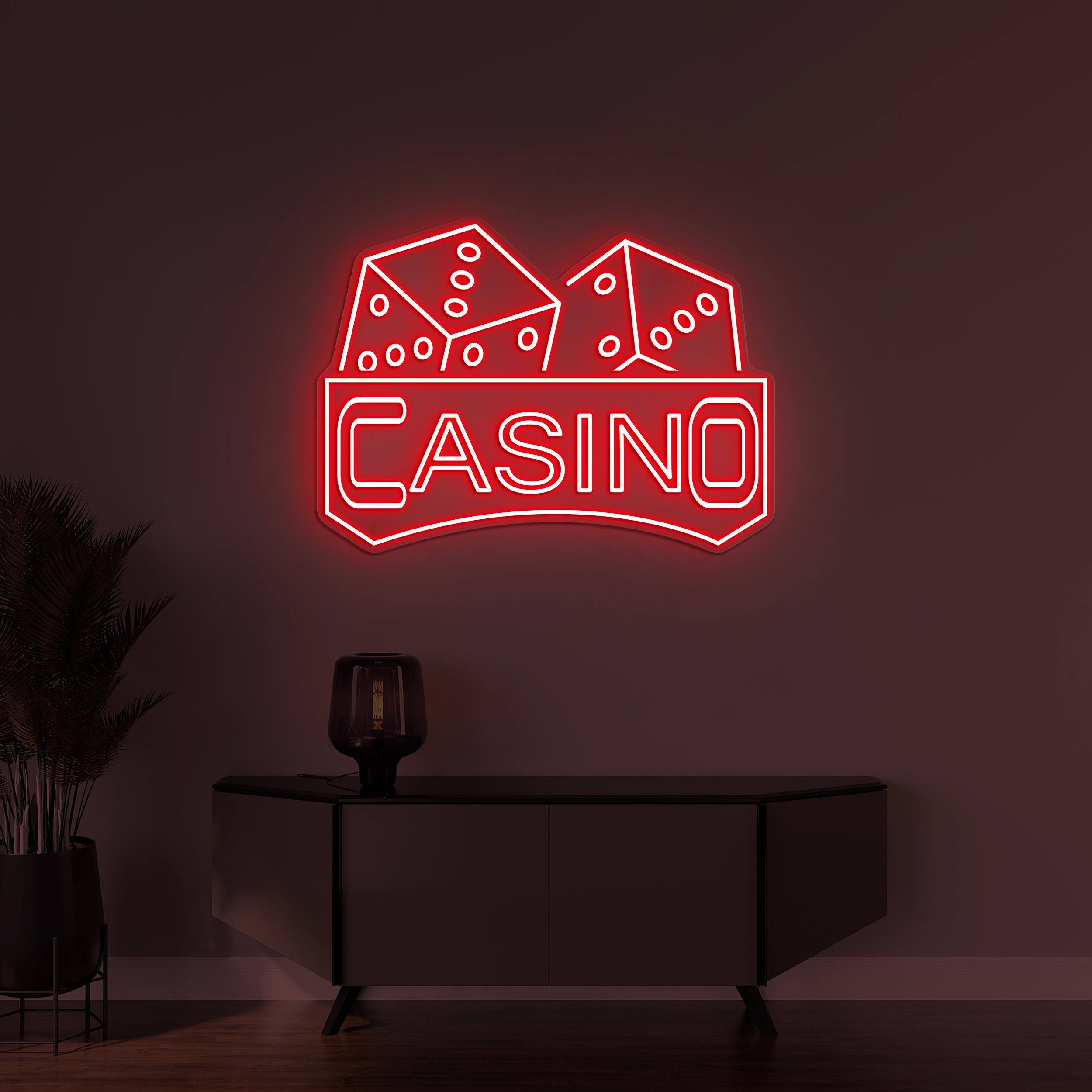 Casino Neon Sign, Casino LED Light, Ludo Dice Wall Decor, Game Room Wall Art, Ludo Game Neon Sign, Lucky Dice Neon Decor, Party Wall Decor