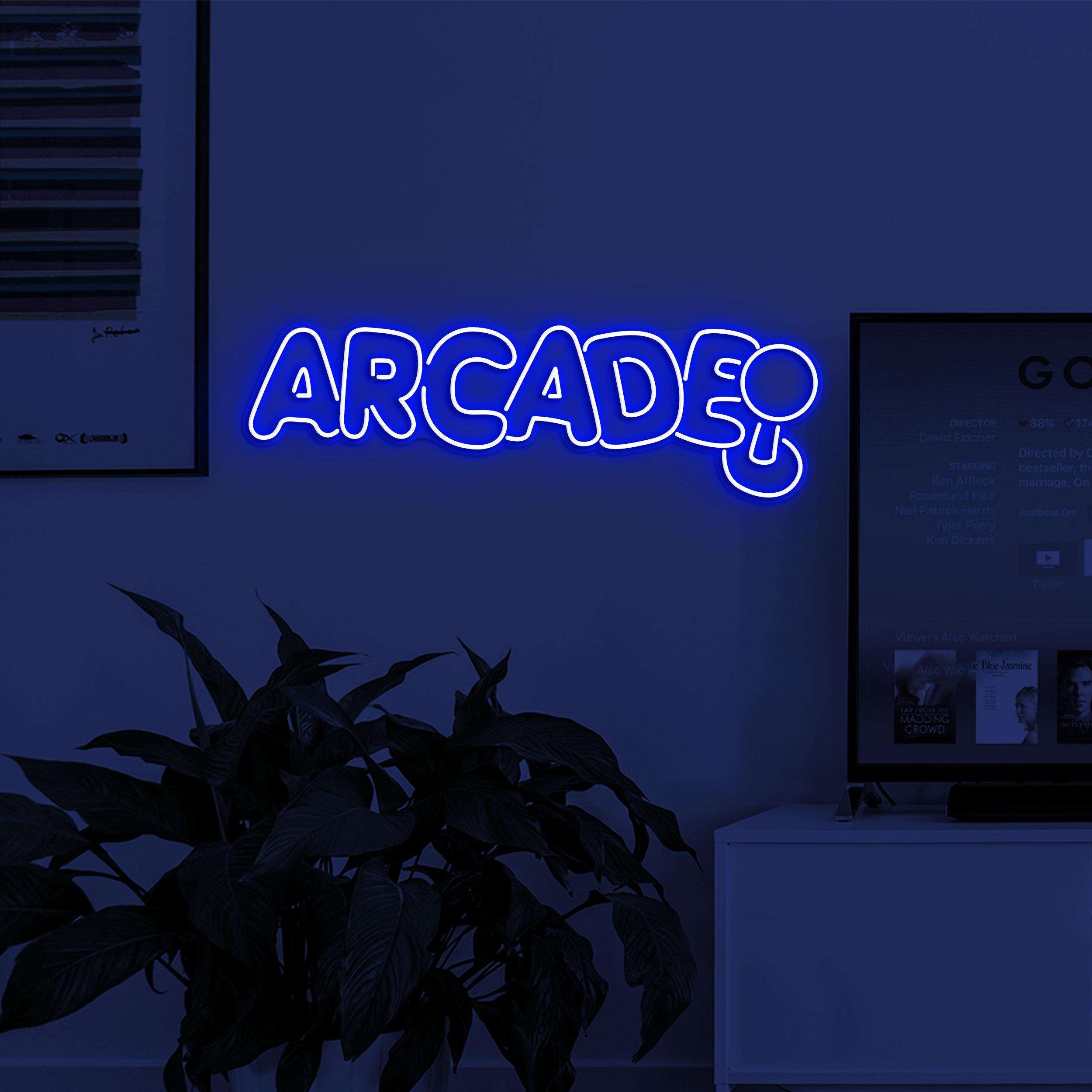 Arcade Neon Sign, Arcade LED Light, Custom Arcade Sign, Game Room LED Decor, Retro Game Zone Decor, Teen Boy Gift, Gift for Game Lover, Gift