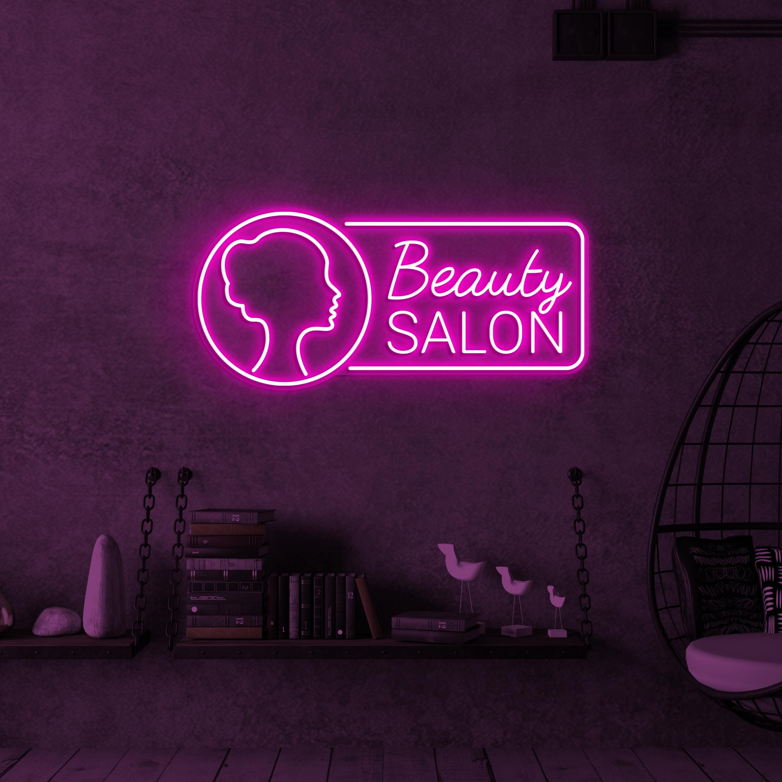 Beauty Salon Neon Sign, Beauty Salon LED Light, Beauty Parlour Wall Decor, Glam Wall Art, Custom Neon Sign, Home Salon Art, Girls Room Decor