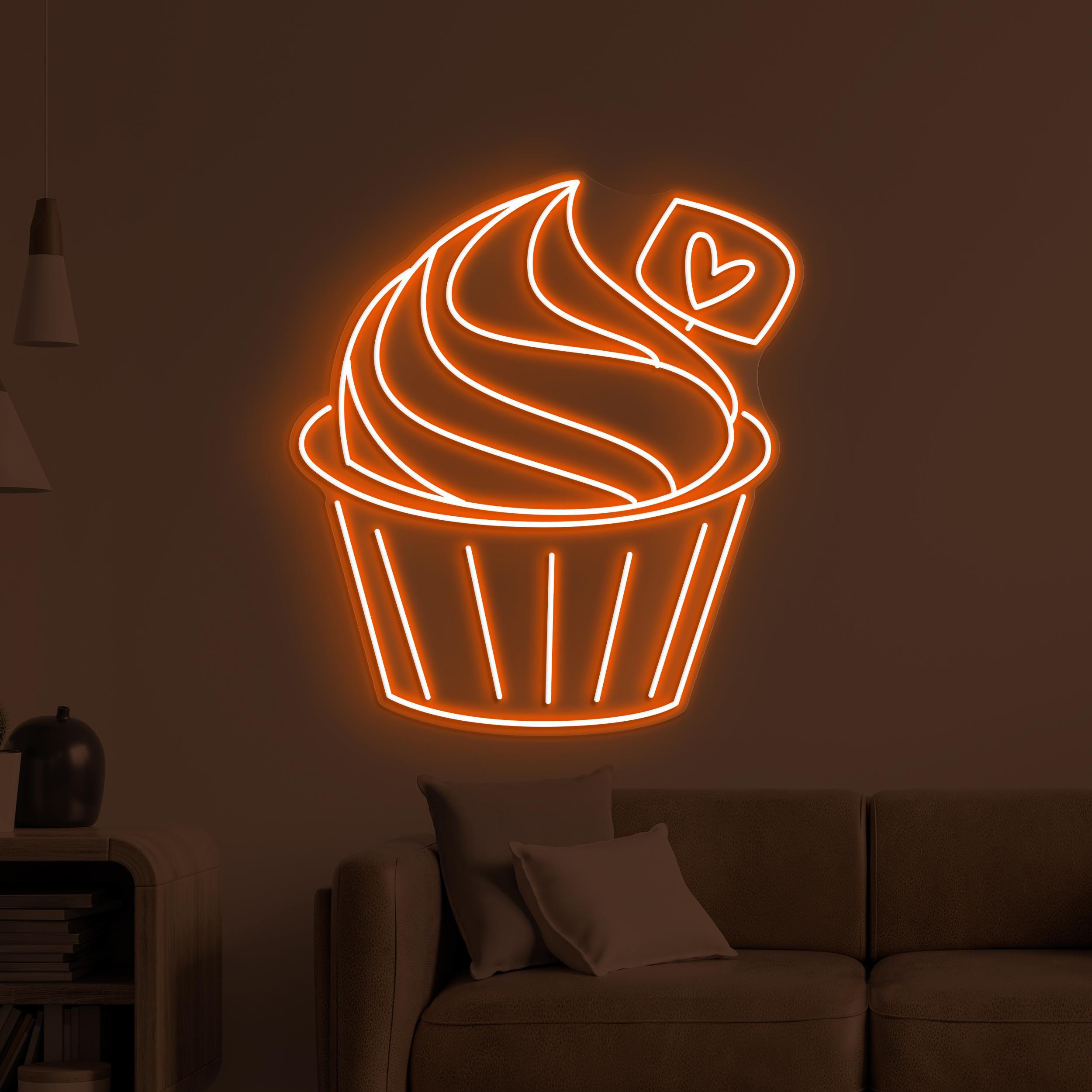 Cupcake Neon Sign, Cupcake LED Light, Cupcake Lover Wall Decor, Sweet Treat Wall Art, Custom Neon Sign, Kitchen Neon Decor, Cake Shop Art