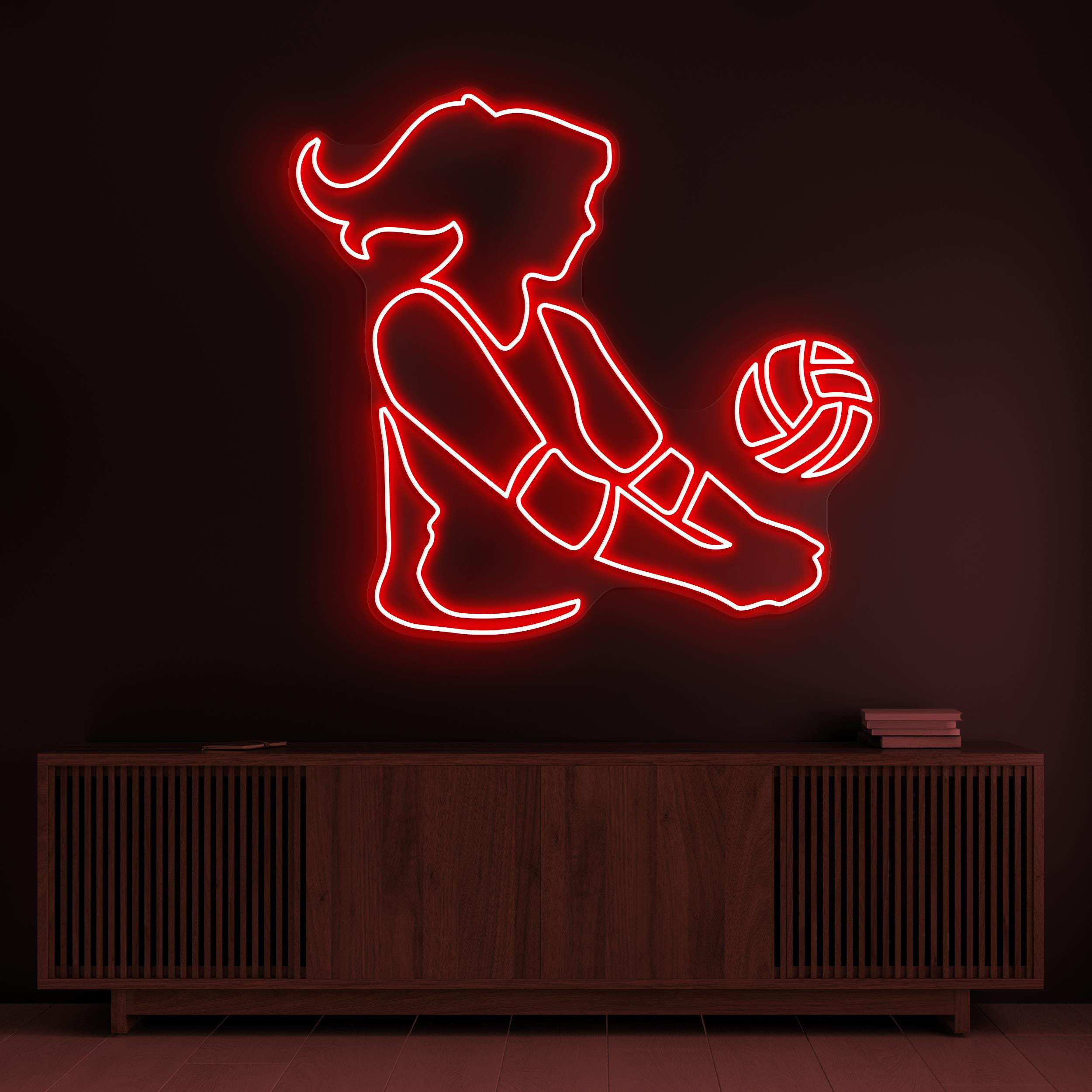 Volleyball Player Neon Sign, Girl Playing Volleyball LED Light, Volleyball Club Decor, Home Wall Art, Sports Shop Neon Light, Girl Room Sign