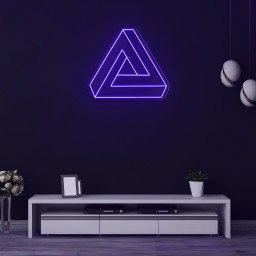 Penrose Triangle LED Neon Sign, Geometric Wall Art, Minimalist Decor for Home, Office, or Living Room, Custom Neon Light,LED Sign Decoration