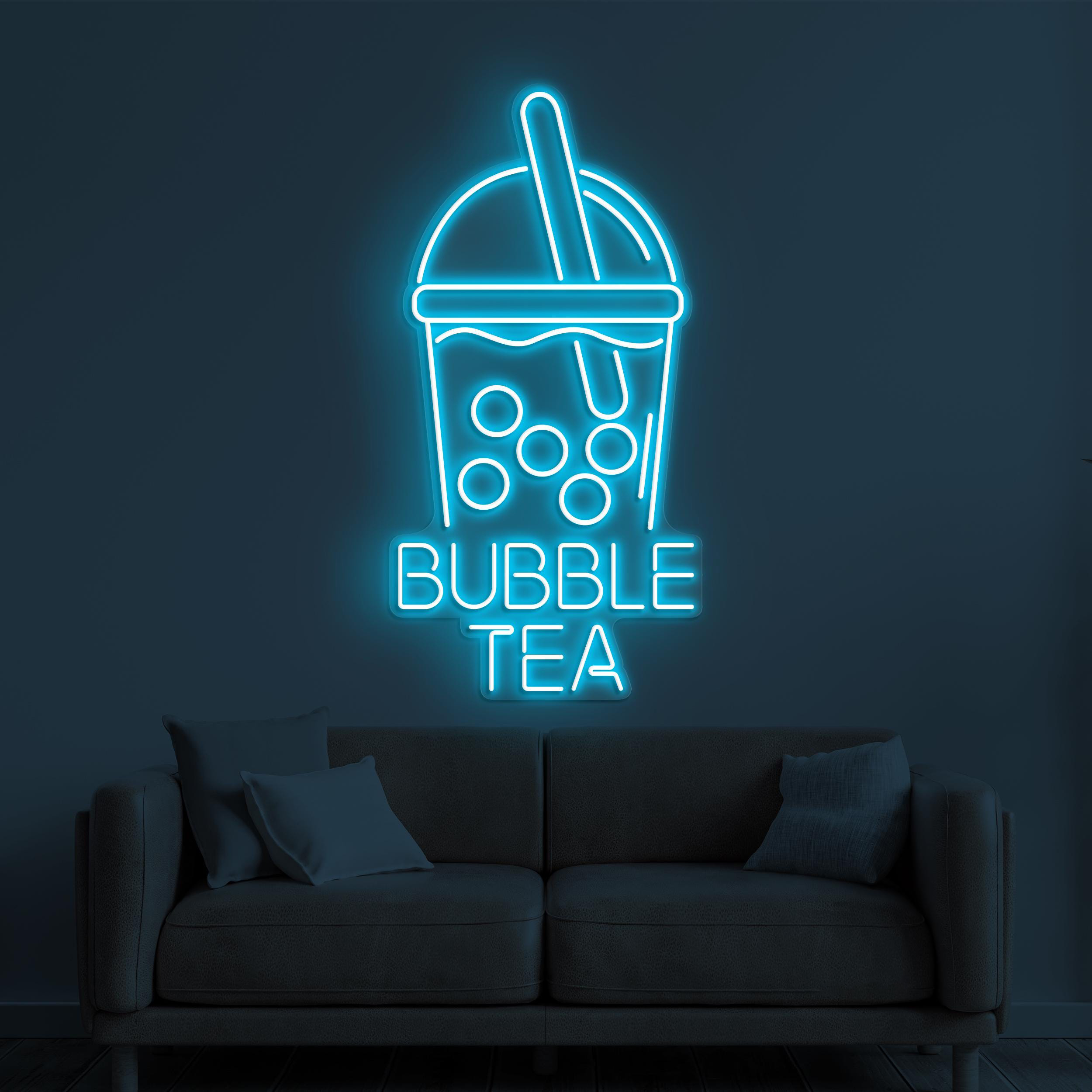 Bubble Tea Neon Sign, Bubble Tea LED Light, Drink Corner Wall Decor, Cafe Bar Wall Art, Bubble Tea Logo Neon Light, Boba Tea Neon Sign, Gift