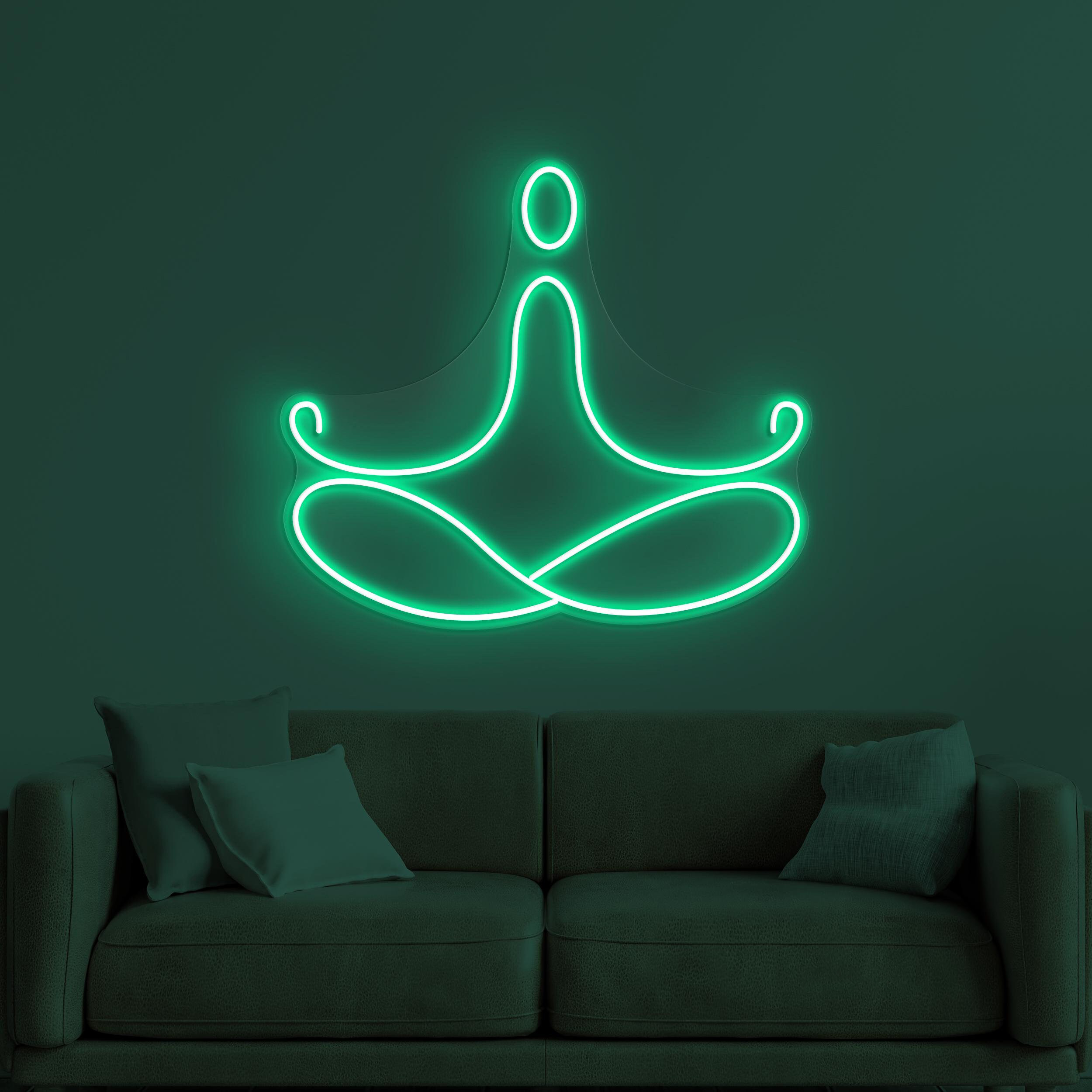 Yoga Pose Neon Sign, Yoga Pose LED Light, Yoga Club Wall Decor, Fitness Room Wall Art, Gift For Yoga Lover, Meditation Symbol Led Sign