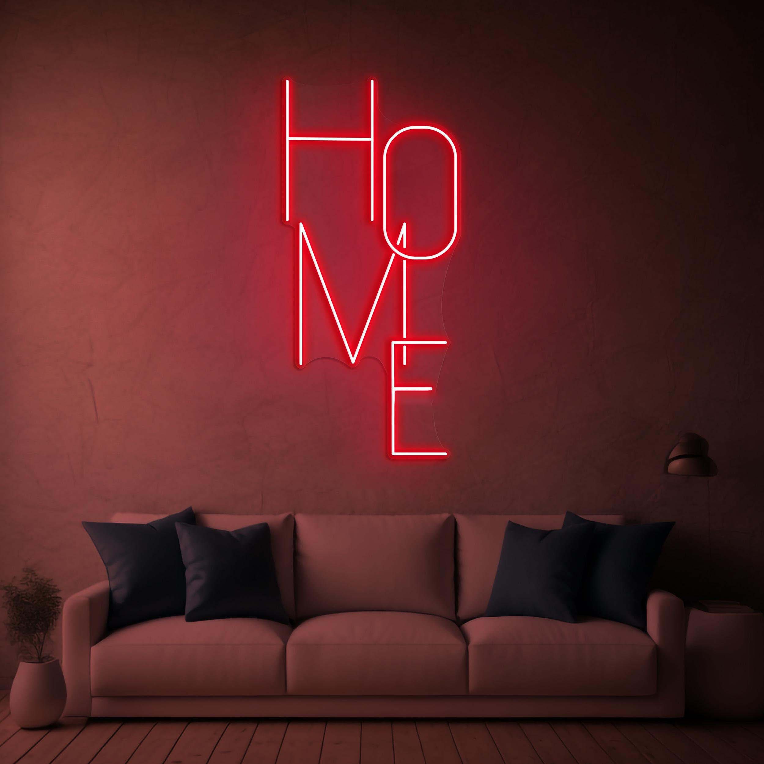 Home Neon Sign, Home LED Light, Home House Warming Wall Art, Custom Neon Sign, Home, Room, Bedroom Decoration, Home Wall Hanging Neon Decor