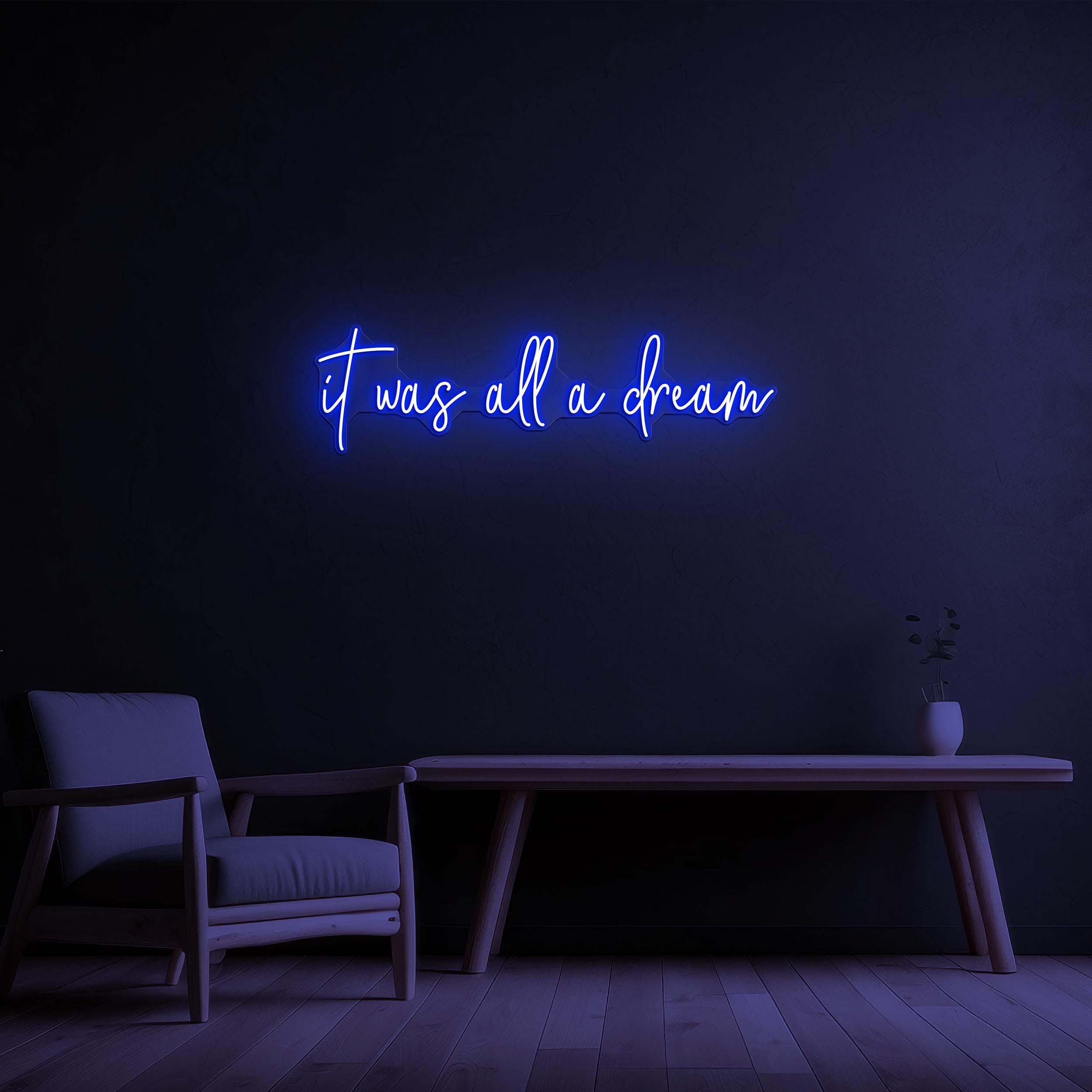 It was All a Dream Neon Sign, It was All a Dream LED Light, It was All a Dream Wall Art, Bedroom, Home Decor, Engagement & Wedding Backdrop