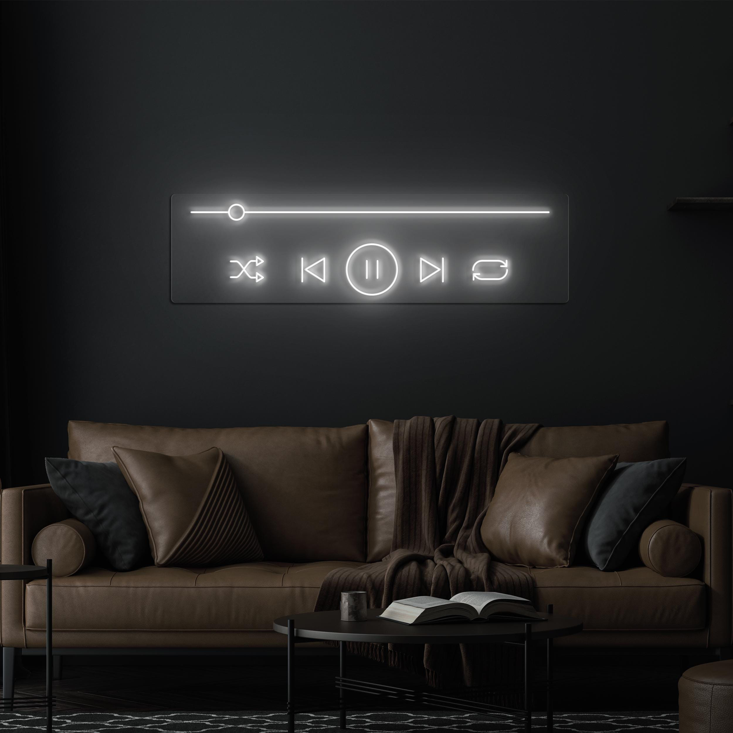 Music Control Neon Sign, LED Wall Art for Music Lovers, Custom Neon Sign for Game Rooms, Home Studio, Music Room Decor, Gift for Musicians