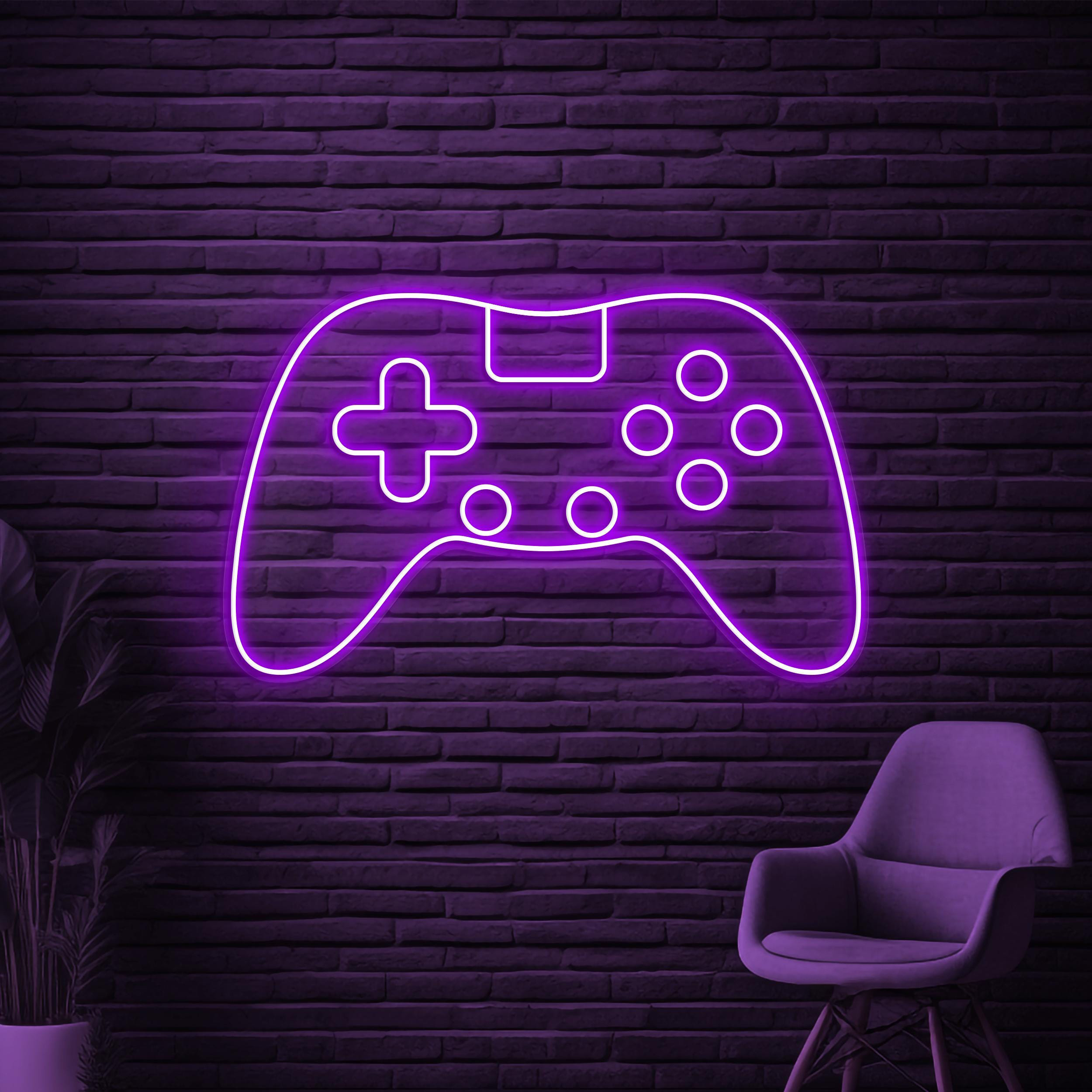 Game Controller Neon Sign, Game Controller LED Light, Game Pad Wall Decor, Game Room Wall Art, Led Neon Light, Boys Game Room Sign, Gift