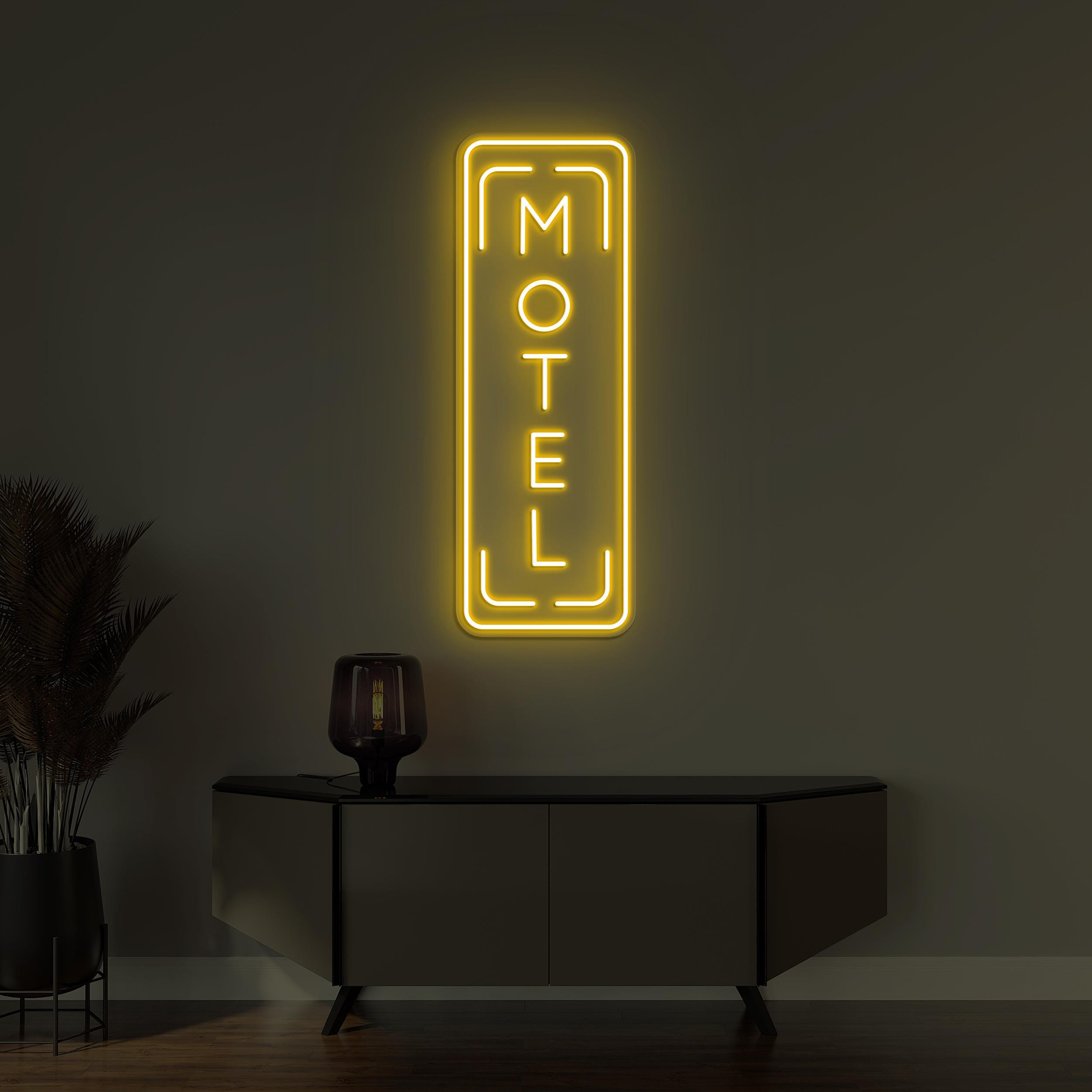 Motel Neon Sign, Motel LED Light, Hotel Wall Decor, Business Logo Neon Sign, Motel Logo Art, Motel Welcome Sign, Personalized Business Sign