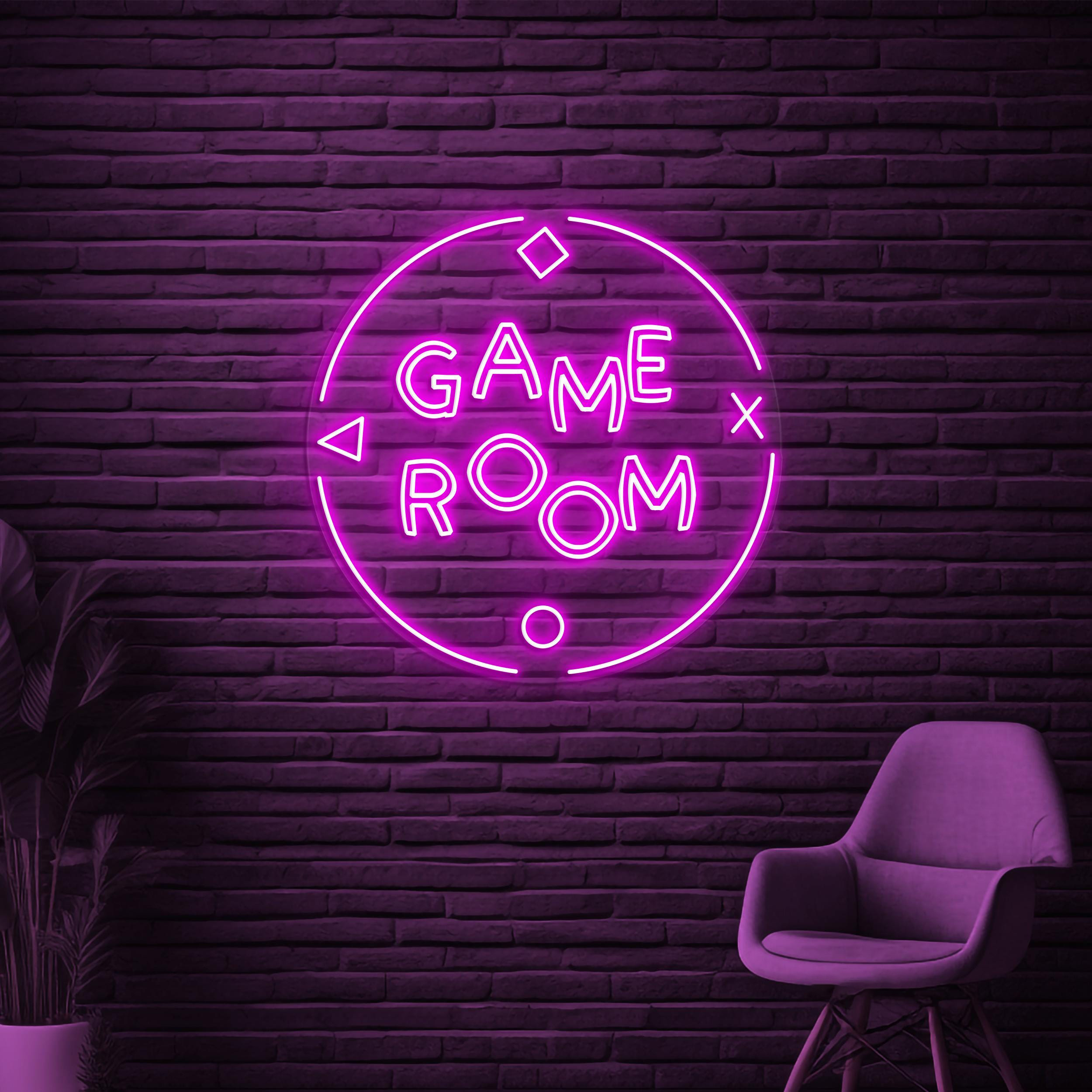 Game Room Neon Sign, Game Room LED Light, Game Zone Wall Decor, Game Arcade Room Wall Art, Personalized Neon Light, Gift For Game Lover