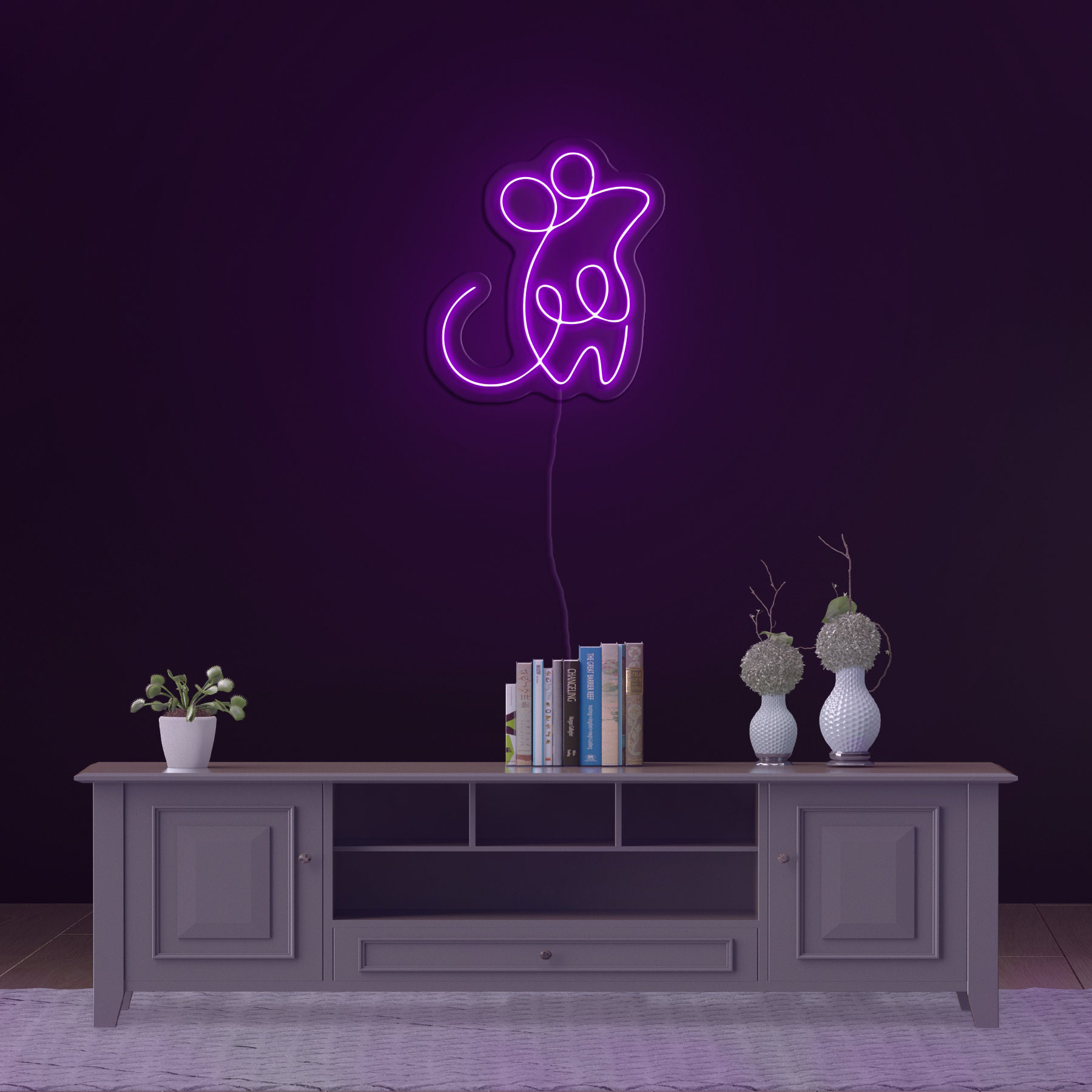 Rat Neon Sign, Rat LED Light Wall Decor, Mouse Hamster Led Neon Decor, Nursery Room Wall Decor, Animal Lover Gift, Cool Wall Art Home Decor