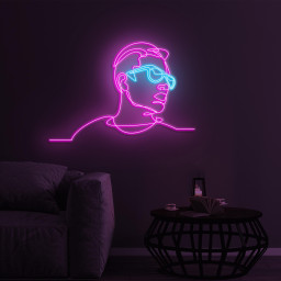Man with Sunglasses Neon Sign, Man Sunglasses LED Wall Light, Man with Sunglasses LED Neon Art, Home Wall Décor, Diver Room decor, Gift idea