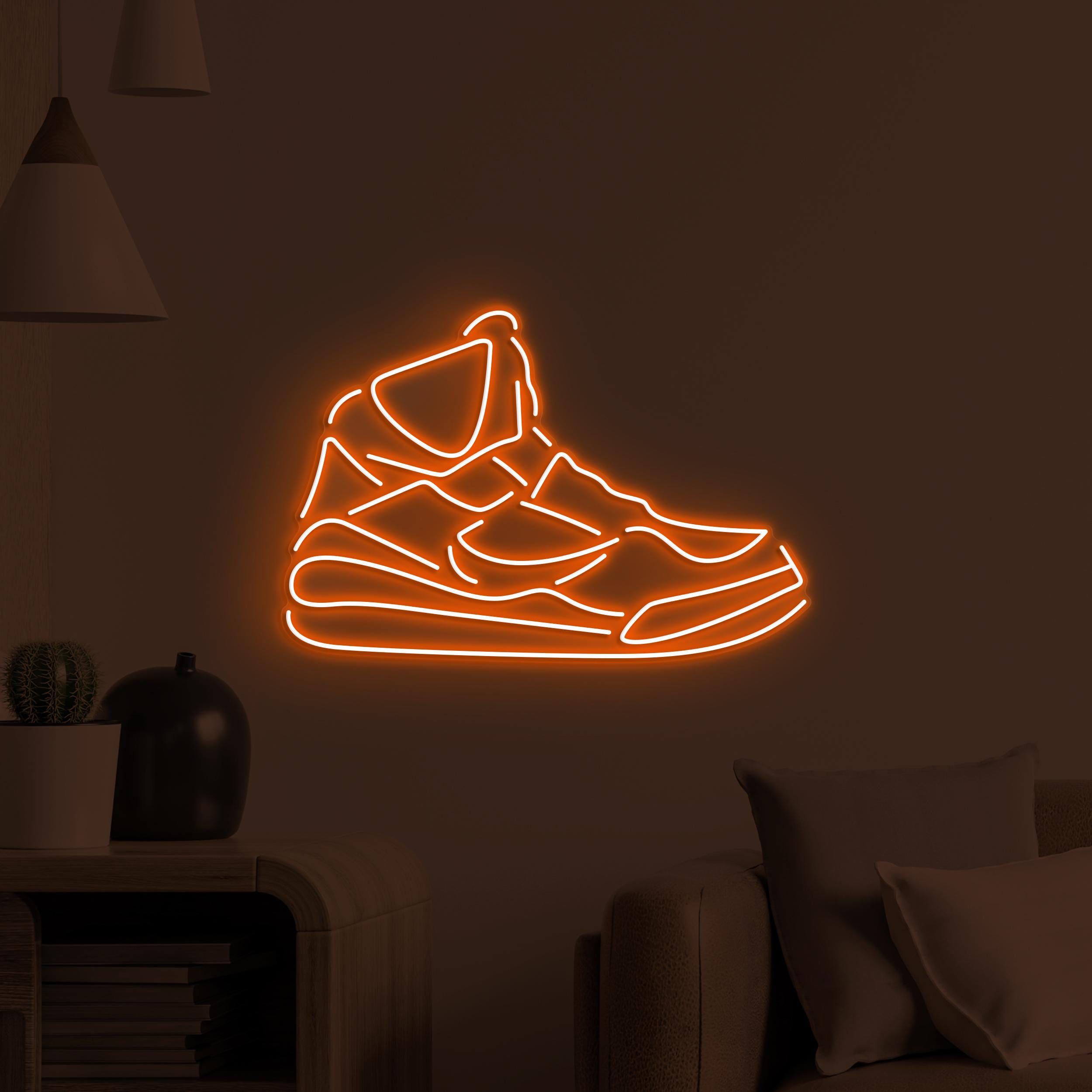 Sneakers Neon Sign, Sneakers LED Light, Modern Footwear Wall Decor, Shoes Shop Wall Art, Yoni Alter Style Sneaker Sign, Sports Shoes Lover