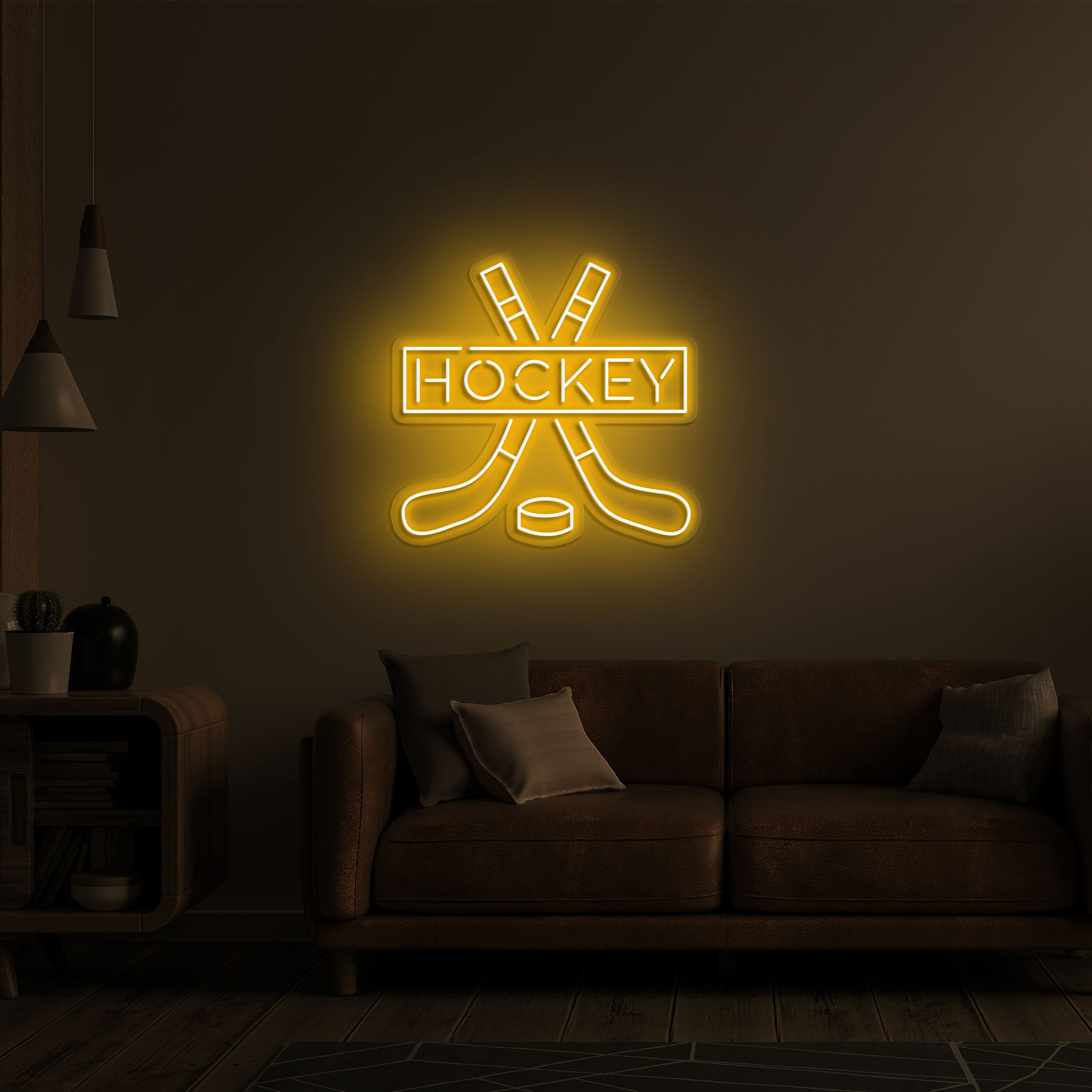 Hockey Neon Sign, LED Wall Art, Neon Light for Game Room, Sports Decor, Hockey Neon Light for Man Caves, Sports Bars, and Hockey Fans, Gift